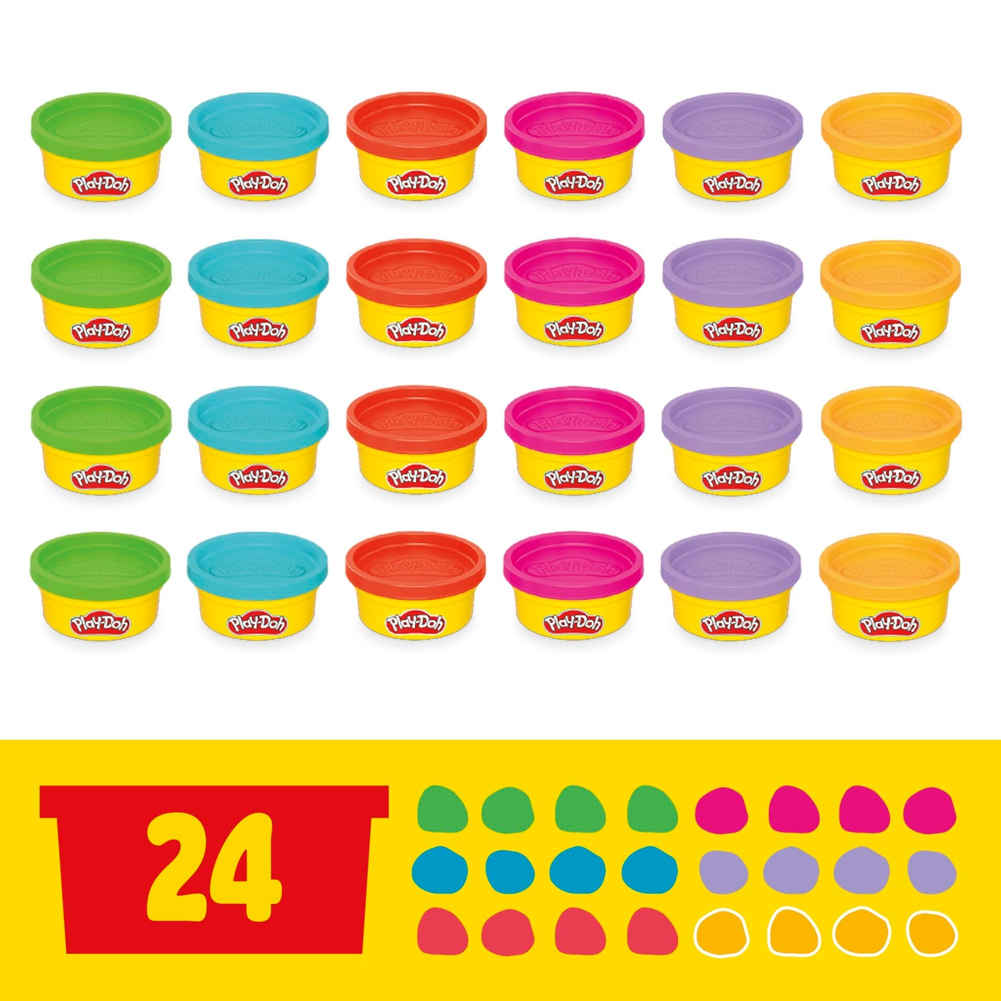 Play-Doh Party Favor Pack, Bulk 24 Pack of Modeling Compound with Cutters, Non-Candy Treat Bag Fillers, Giveaways & Prize Toys for Kids 3 Years & Up (Amazon Exclusive)