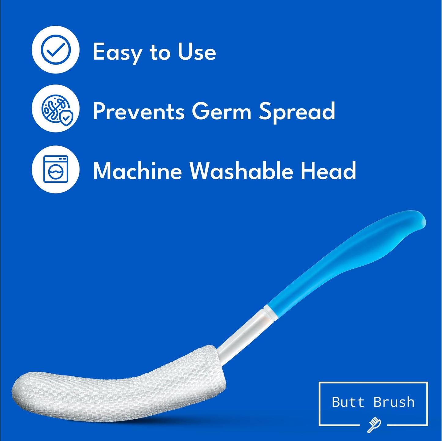 The Butt Brush - Dedicated Shower Brush - Best Bidet Alternative - Long Ergonomic Handle - August 2025 Edition - Prevents Germ Spread - Gift Box Included