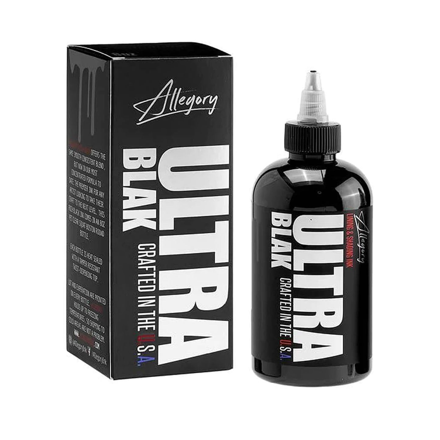 Allegory Tattoo Ink – Ultra Blak, Premium Black Tattoo Ink 8oz
