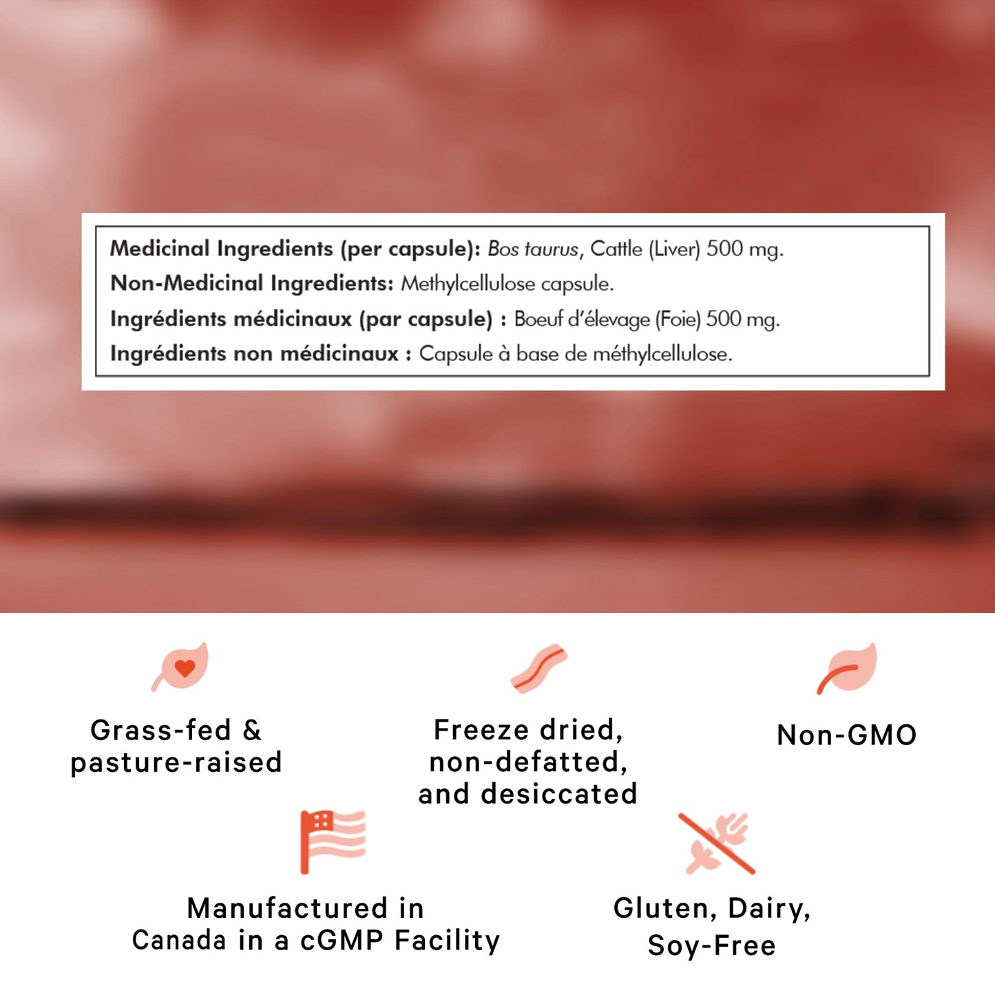 Codeage Grass Fed Beef Liver Supplement - Freeze Dried, Non-Defatted, Desiccated Beef Liver Glandulars Bovine Pills - Liver Health Foods Meat - Argentina Beef Vitamins For Liver - Non-GMO - (2 Pack)