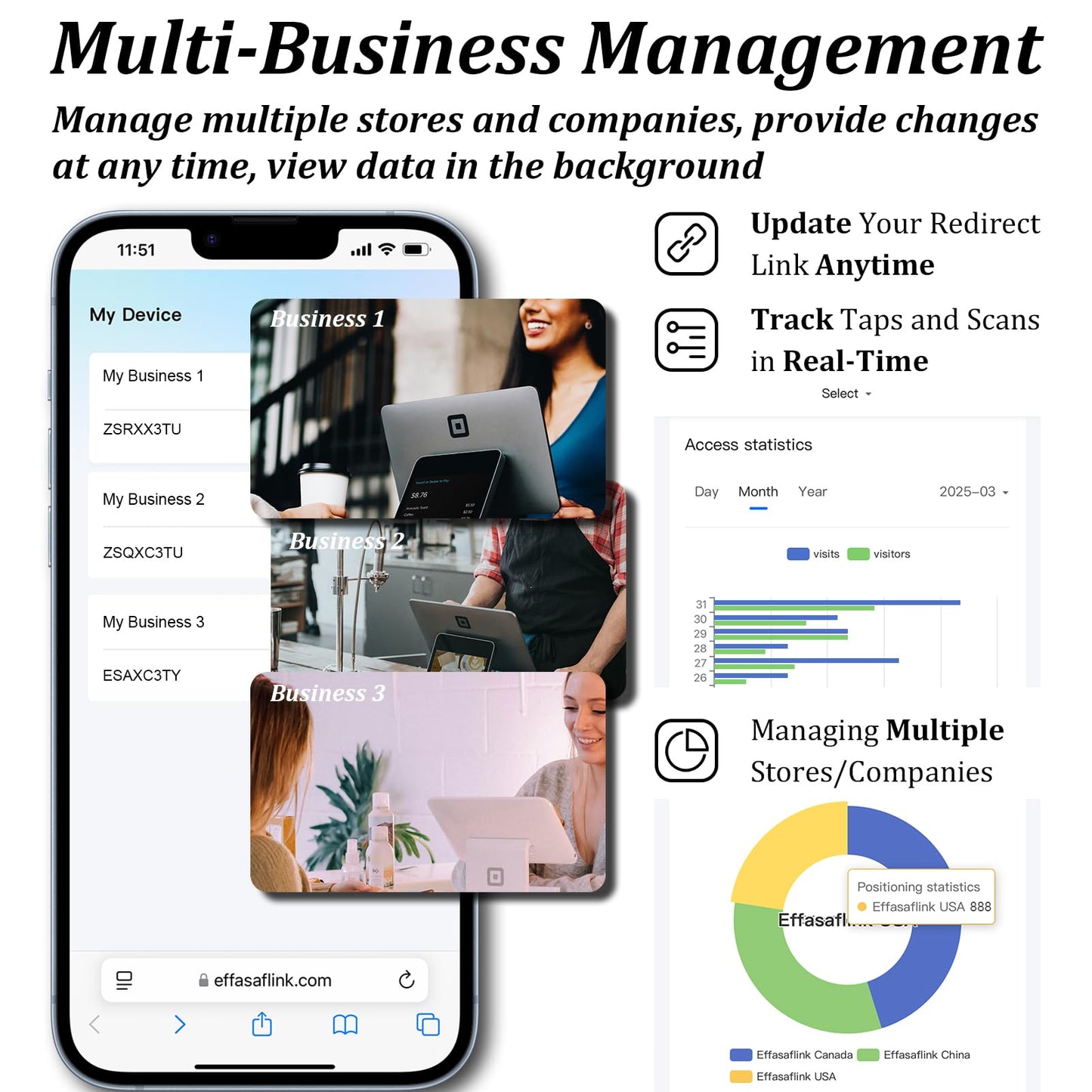 Dual Social Media Crystal Stand with NFC & QR Code - Compatible with Google Review Page & Official Websites, Boost Business Reviews & Social Media Following, No App, No Subscription, Lifetime Promotional Desktop Decor for Business