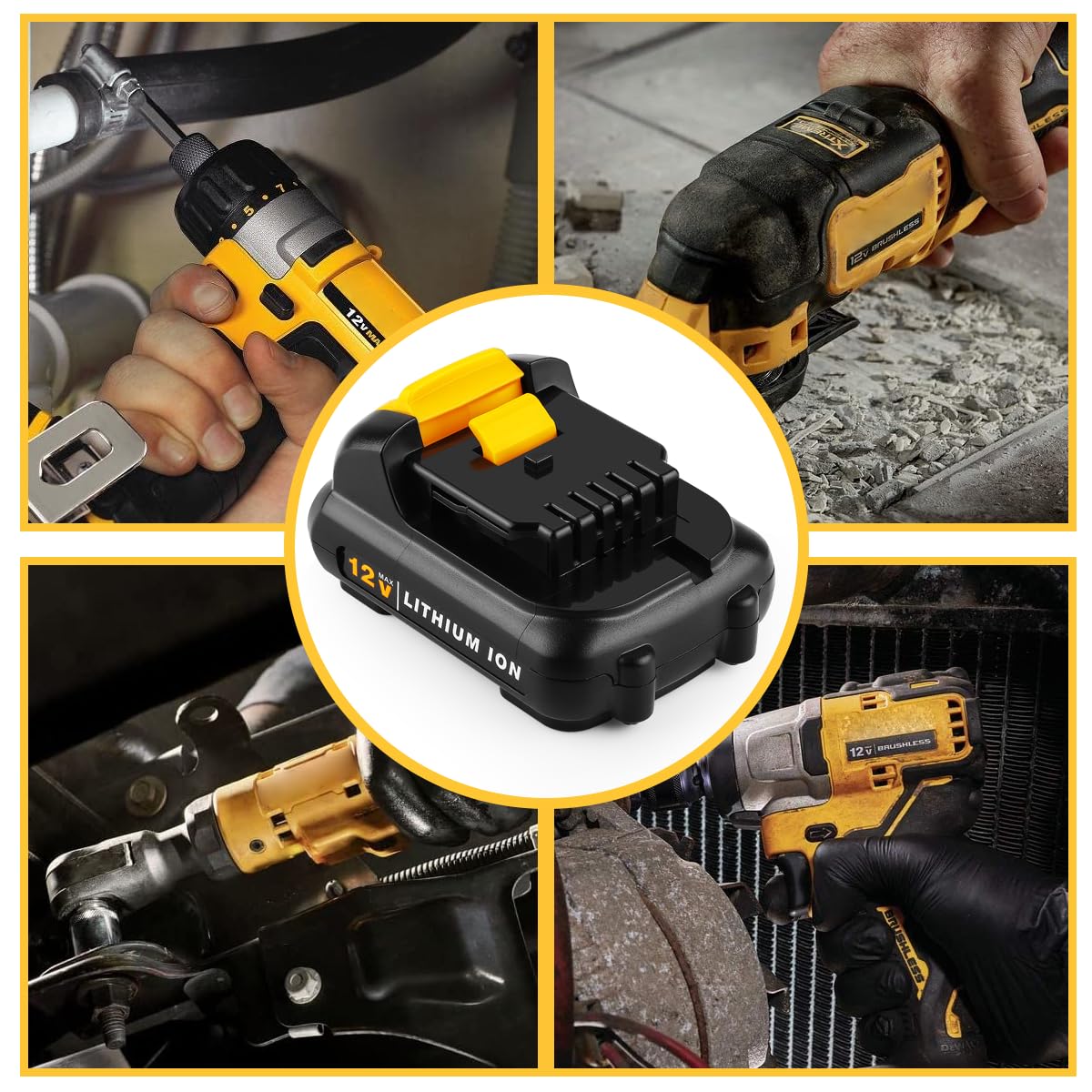 ANTRobut 2Pack 4.0Ah Replacement for Dewalt 12V Battery DCB124 DCB126 DCB120 DCB123 DCB125 DCB127 Compatible with 12V Power Tools