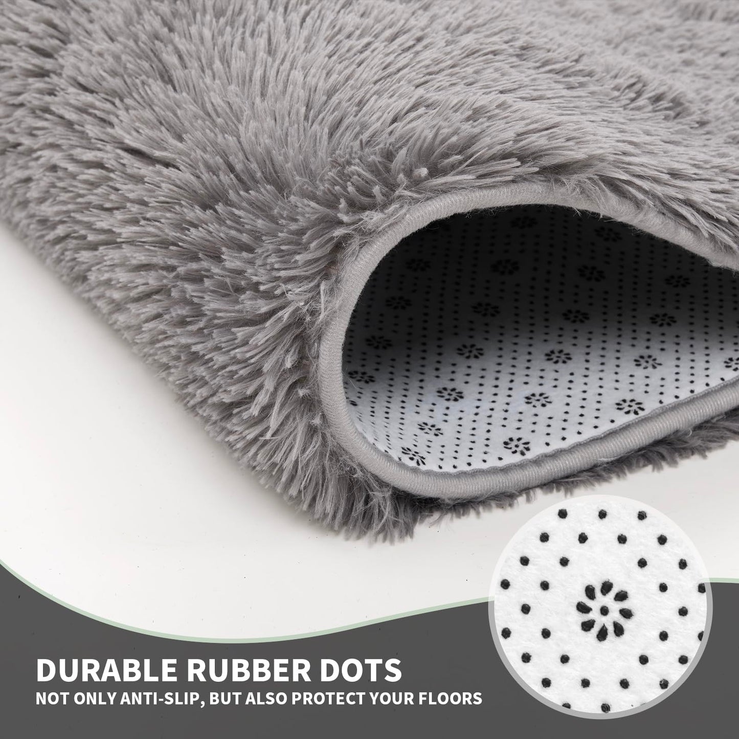 Area Rugs for Bedroom, Living Room Fluffy Rug, Large Area Rug Shag Shaggy Carpet Soft Plush Furry Bedside Rug, Machine Washable Area Rugs