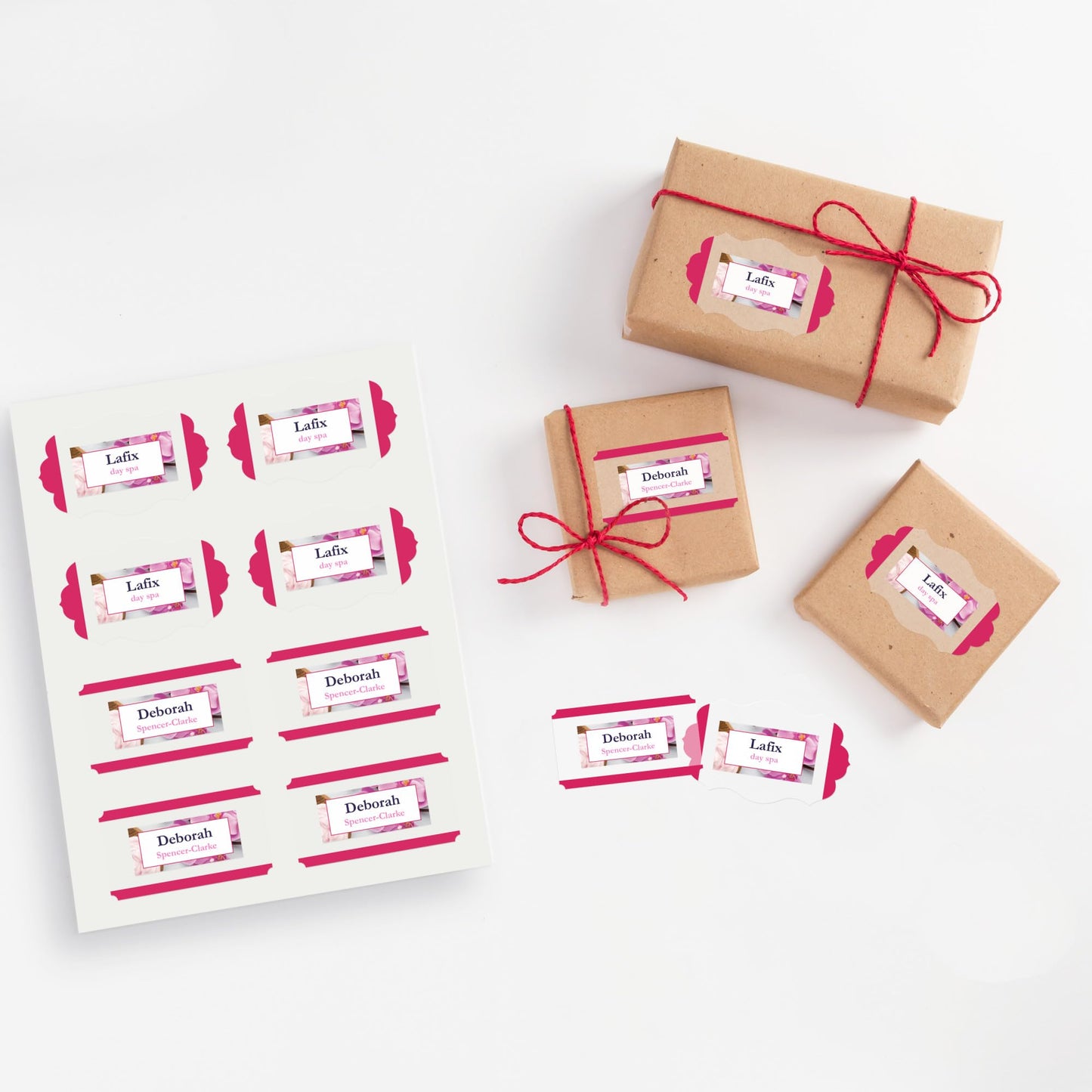Matte Clear Full Sheet Shipping Labels, Inkjet, 8-1/2" x 11"