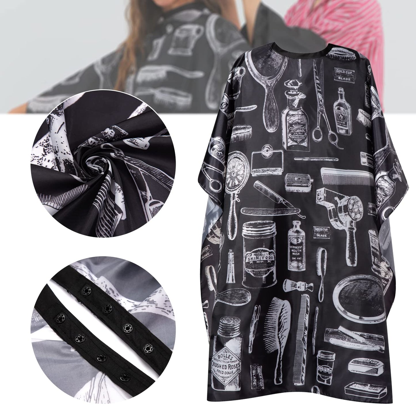 Professional Hair Cut Hairdressing Cape Cloth Waterproof haircutting Apron Salon Barber Gown for Adult Men Women (55 x 47 Inch (10 Pack)