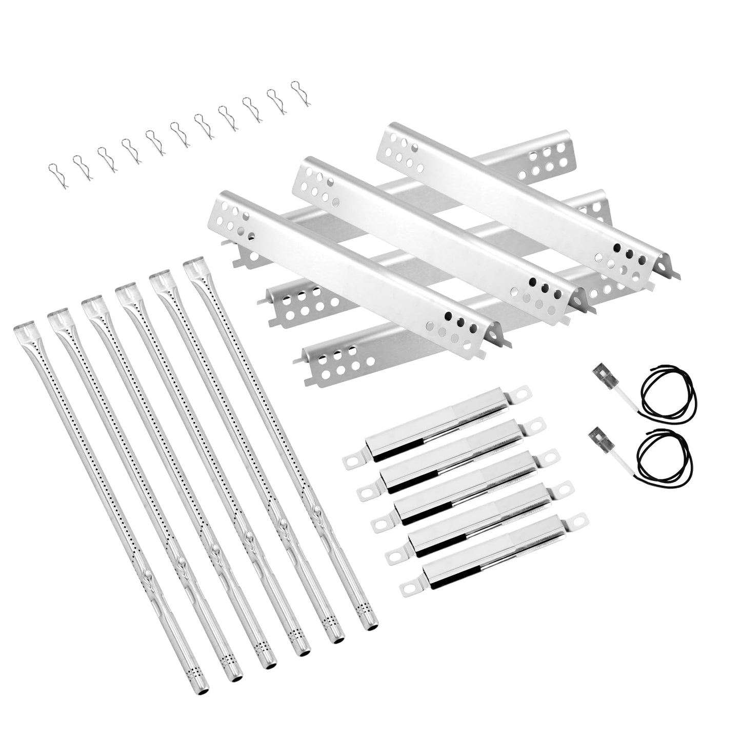 463244819 Grill Replacement Parts for Charbroil Performance 6 Burner 463244819, 463276517, 5 Burner 463347519, 4 Burner 463342119, 463347017, G470-5200-W1 Burner, G470-0004-W1A Heat Plate, Crossover