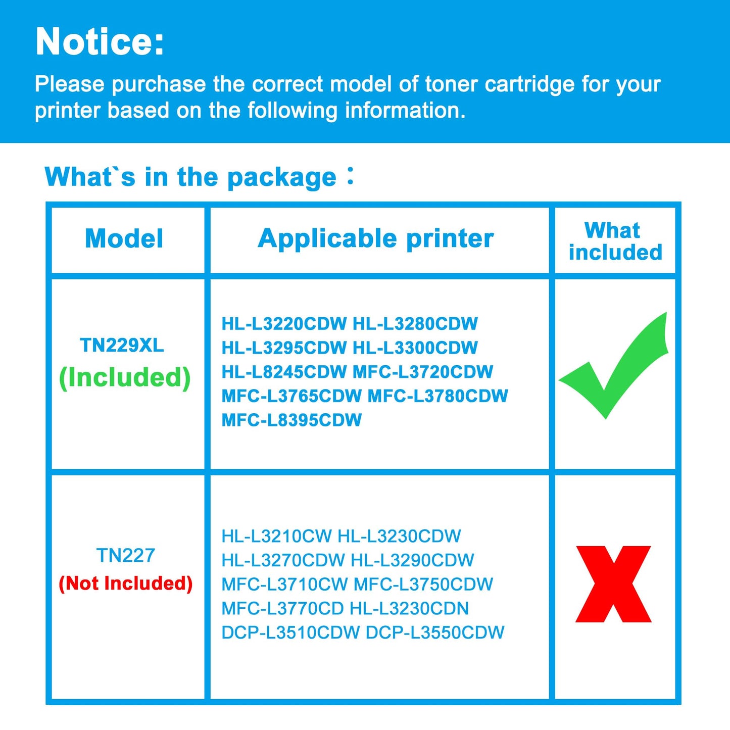 LCL TN-229XL Toner Cartridge Replacement for Brother TN229 TN229XL TN229XXL HL-L3220CDW HL-L3280CDW HL-L3295CDW HL-L3300CDW HL-L8245CDW MFC-L3720CDW MFC-L3765CDW MFC-L3780CDW MFC-L8395CDW(4-Pack)