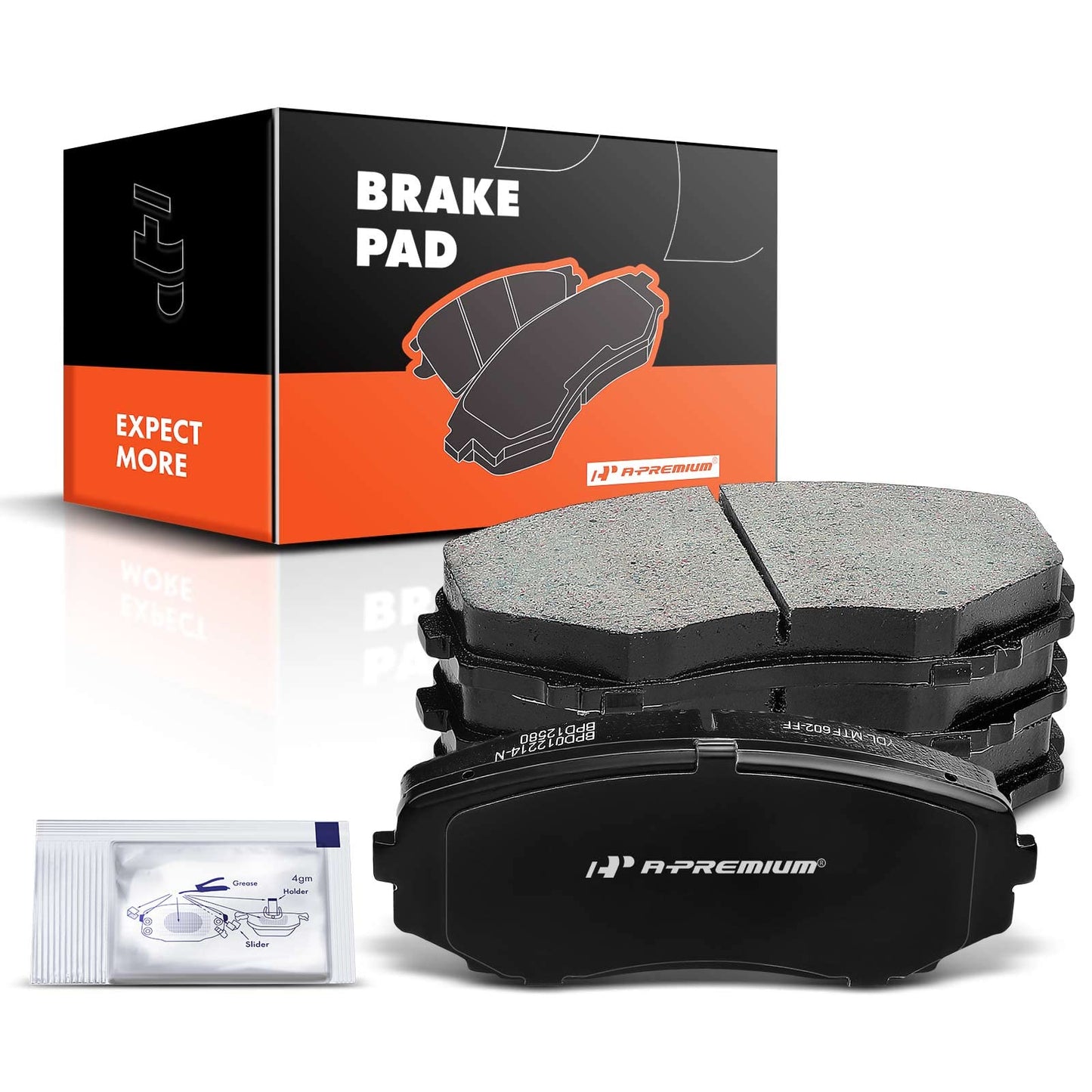 A-Premium Front Ceramic Disc Brake Pads Set Compatible with Select Ford, Lincoln and Mazda Models - Edge 2007-2016, MKX 2007-2015, CX-5 2019-2021, CX-7 2007-2012, CX-9 2007-2021, with Hardware, 4 Pcs