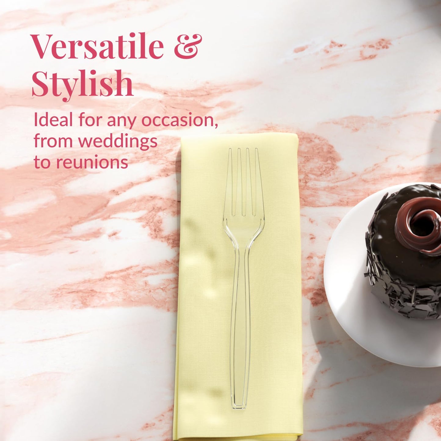 Prestee 500 Clear Plastic Forks