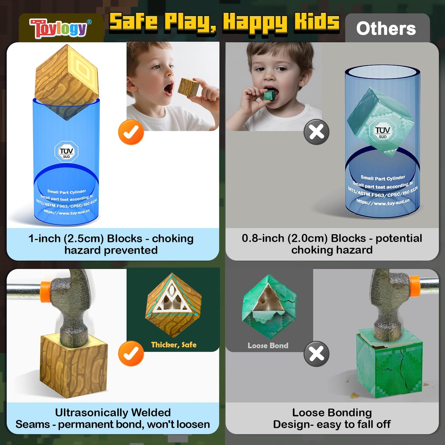 100PCS Magnetic Blocks-Build Mine Magnet World Forest Edition Toddler Toys for 3+ Years Old Boys, Magnetic Tiles Sensory Building Toys for Toddlers Gifts for Boys Age 4-6 5-7, Creative Kids Games