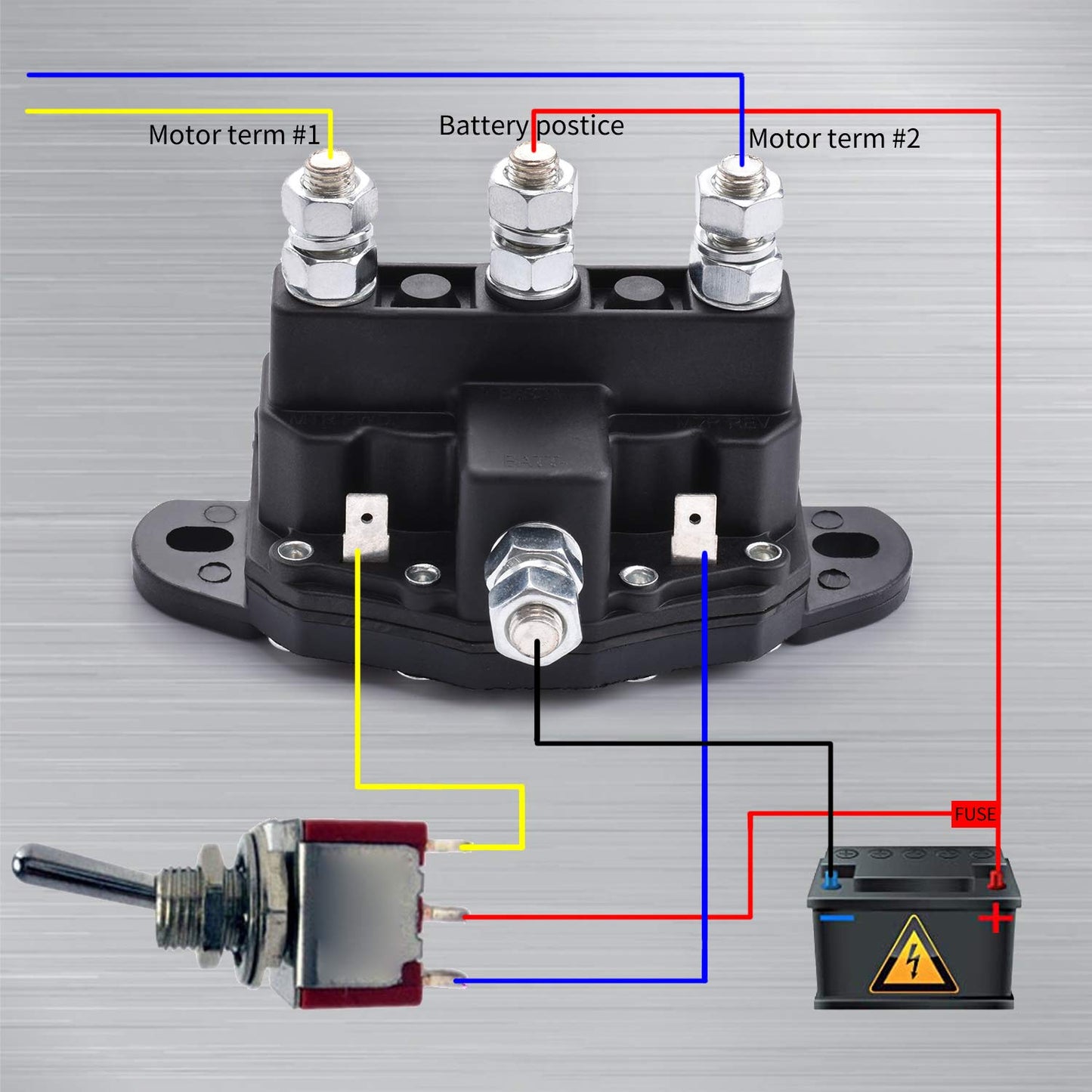 MaySpare Winch Motor Reversing Solenoid Switch Intermittent Duty Trombetta 214-1231-A11 6 Terminal 12VDC