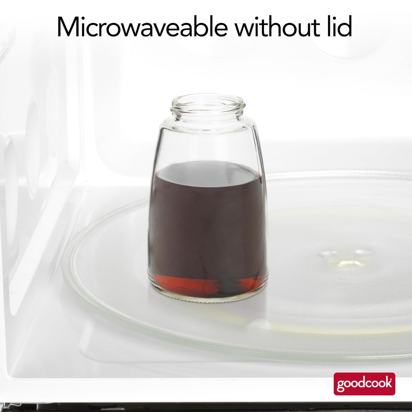 GoodCook 12 oz. Glass Syrup Dispenser with Lid, Clear/Red