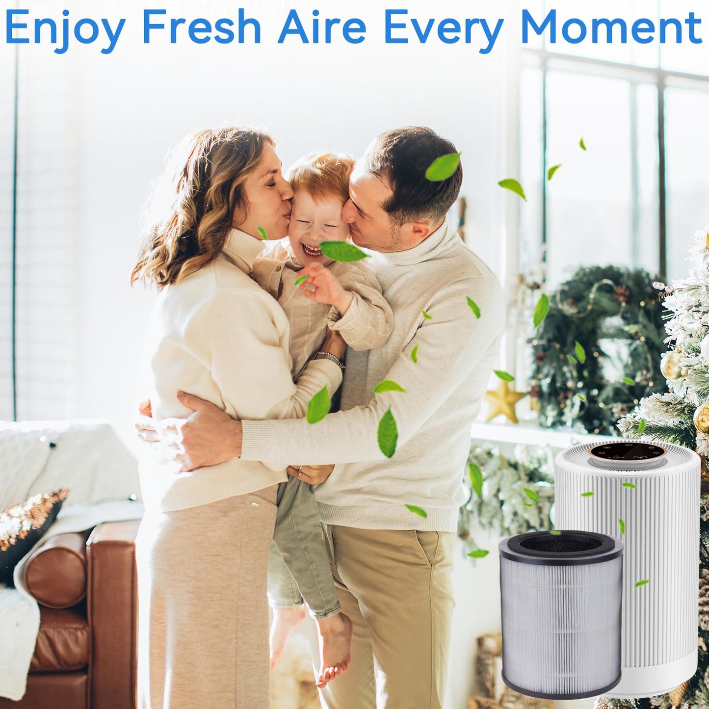 JF100 HEPA Filters Compatible with Jafända JF100 Air Purifier - Compare to Part Number JF100-RF: 3-in-1 Filtration System with Activated Carbon Filter (2Pack)