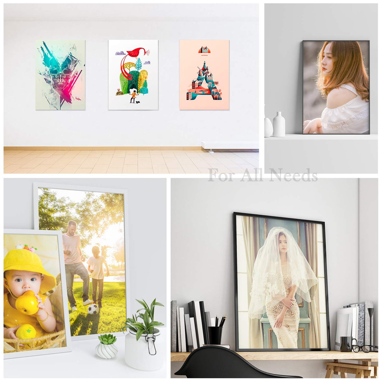 A-SUB Premium Photo Paper High Glossy 13x19 Inch 66lb for Inkjet Printers 50 Sheets