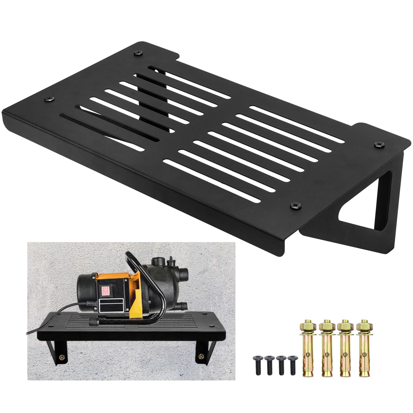 Wpbhk Heavy Duty Metal Pressure Washer Shelf, Wall Mount Pressure Washer Shelf, Commercial Metal Wall Shelf, Good for Restaurant, Kitchen, Laundry, Garage and Utility Room