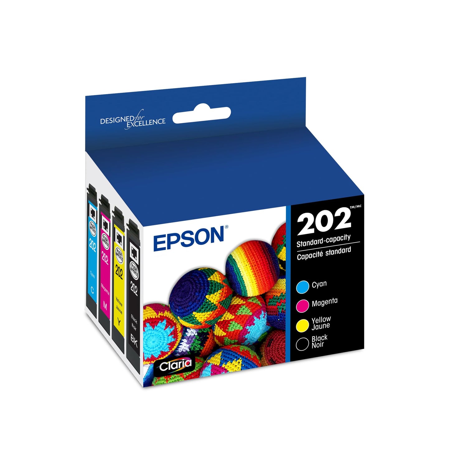 EpsonT202120-BCS Claria Standard-capacity Ink Cartridge Multi-pack - Black and Colour (CMYK)