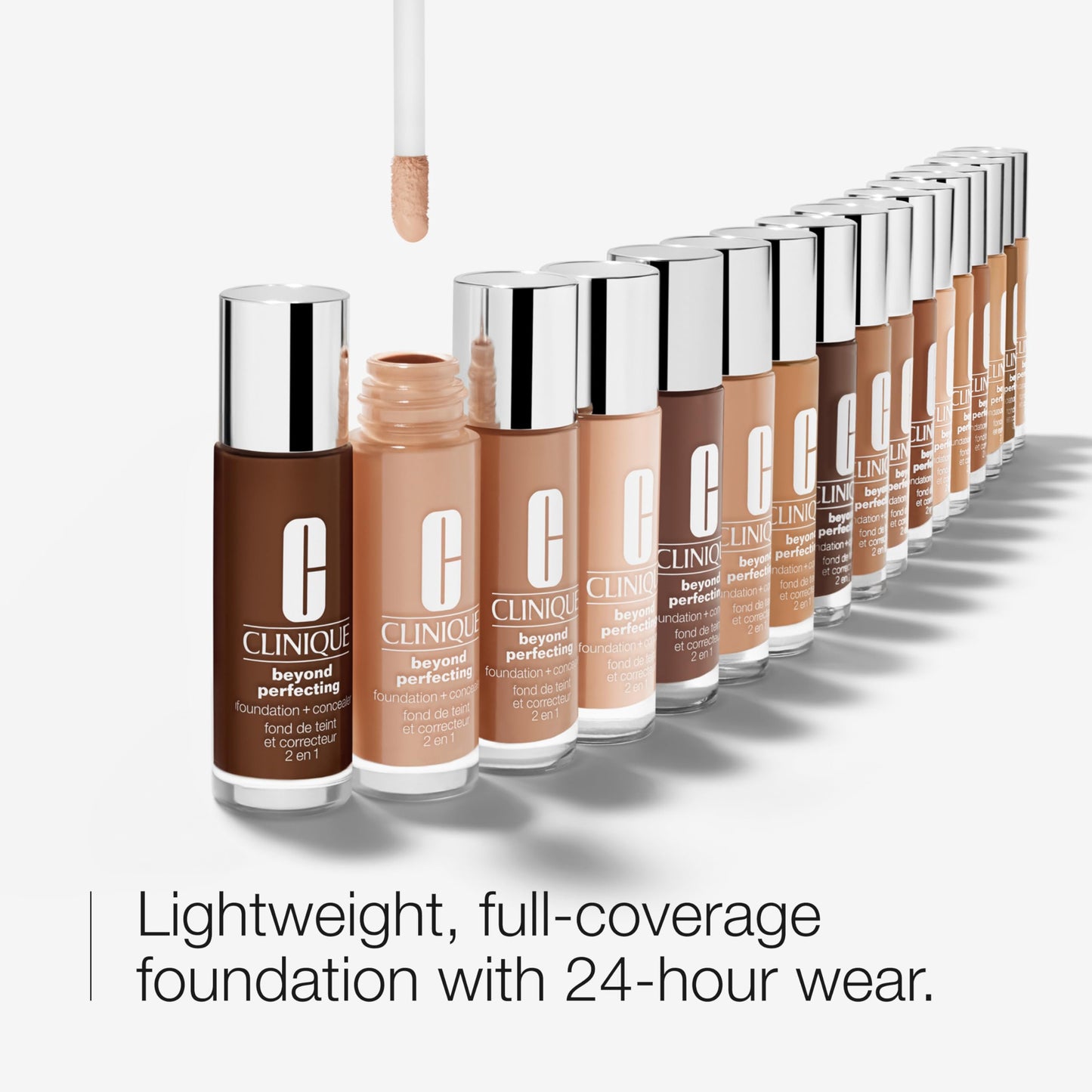 Clinique Beyond Perfecting Liquid Lightweight Full Coverage Foundation + Concealer For Dry Combination to Oily Skin Types, Golden Neutral