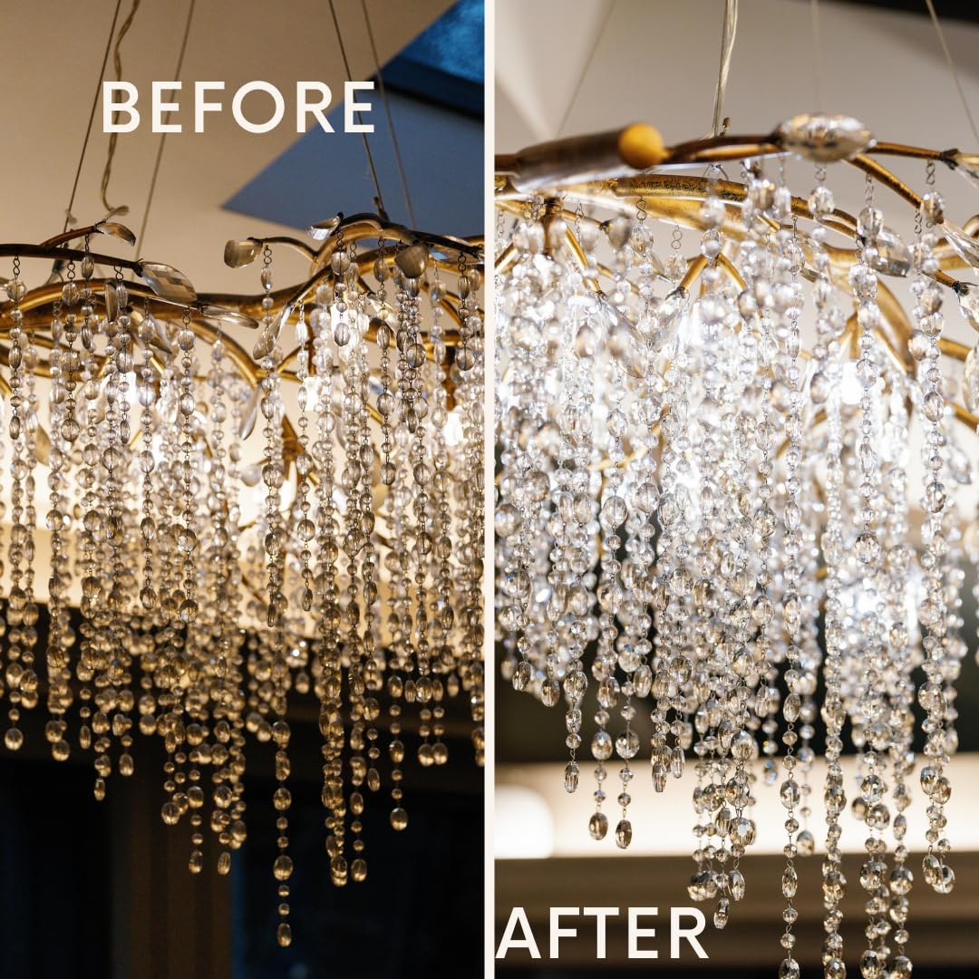 Crystal Clear Chandelier Cleaner, No Streaking, No Spotting, No Residue, Ammonia-free, Drip-dry Formula 32 OZ Made In Canada