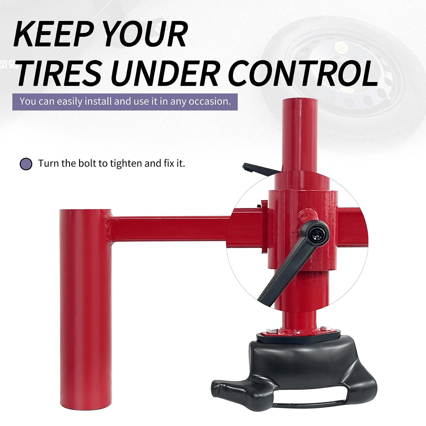 NUCHOICE Upgraded Manual Tire Changer Duck Head Adapter Kit with Silver Cone – Durable Tire Removal Tool for Most Car Tires, Not Compatible with HF Tire Changer