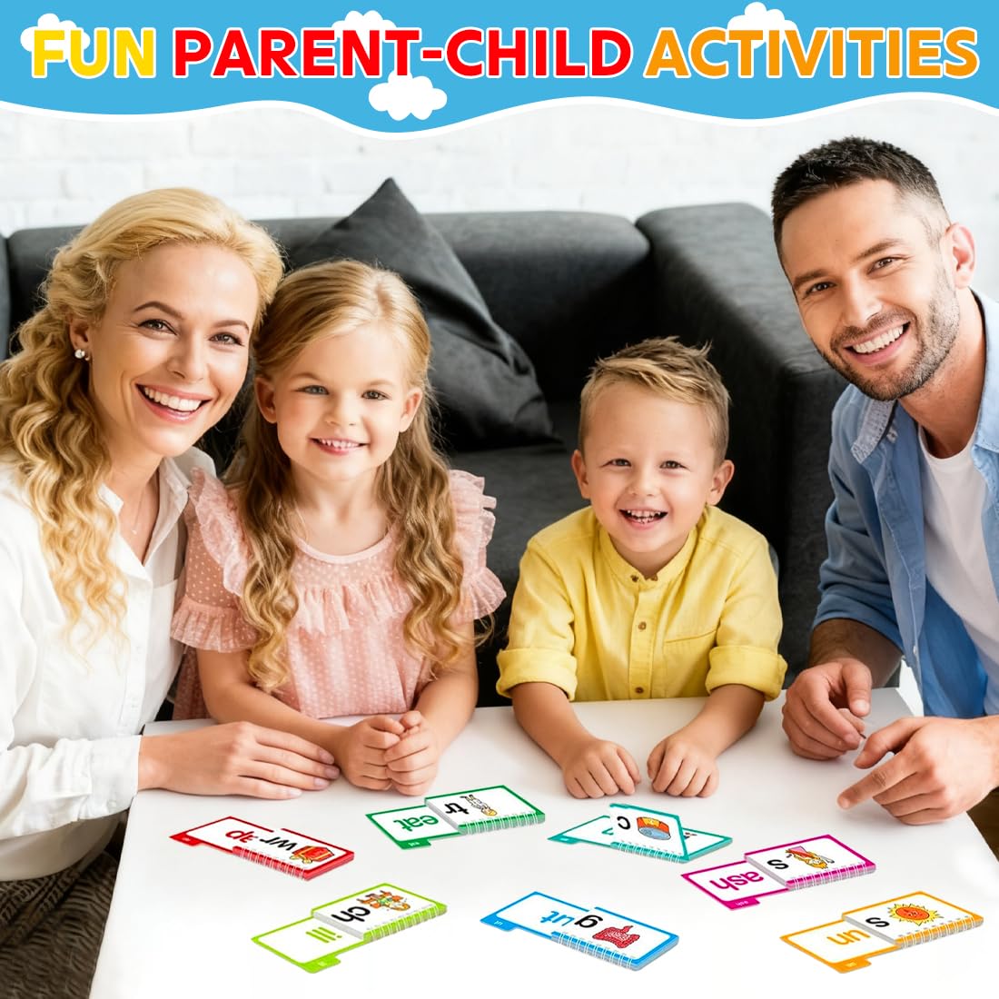 30 Read and Rhyme Flip Books,Sight Words Flash Cards Kindergarten,Kids Phonics Flash Cards,Word Family Build Books Phonics Games Books Gift for Kids Adults Stress Relief