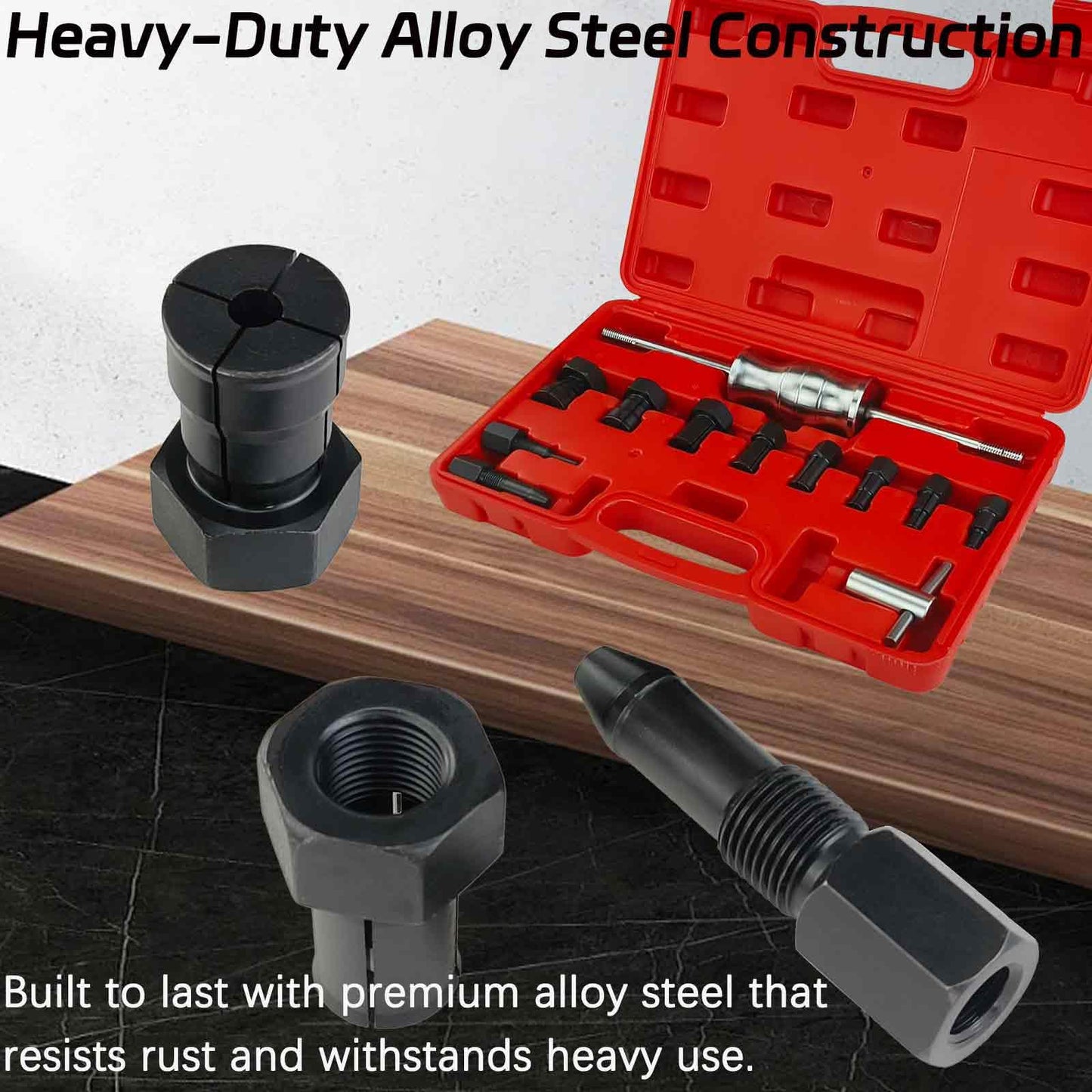YuYBrightmi 12pcs Blind Hole Collet Bearing Puller Set,8-32mm Inner Bearing Extractor with Slide Hammer Internal Bearing Extractor Puller Kit for Motorcycles, ATVs, and Scooters etc