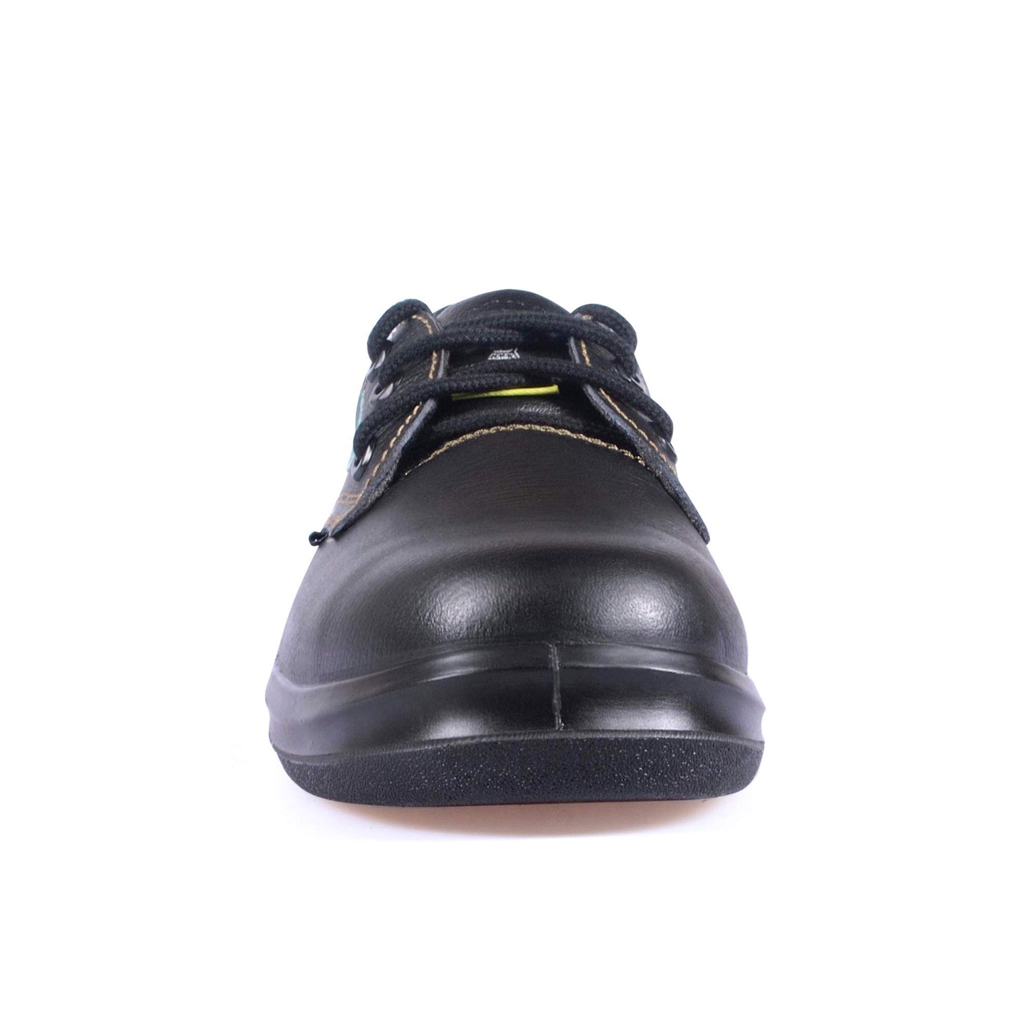KPR Men's O010 Black Leather CSA Approved Green Triangle Comfort Oxford LACE UP Slip Resistant Safety Shoes, Men's US 10