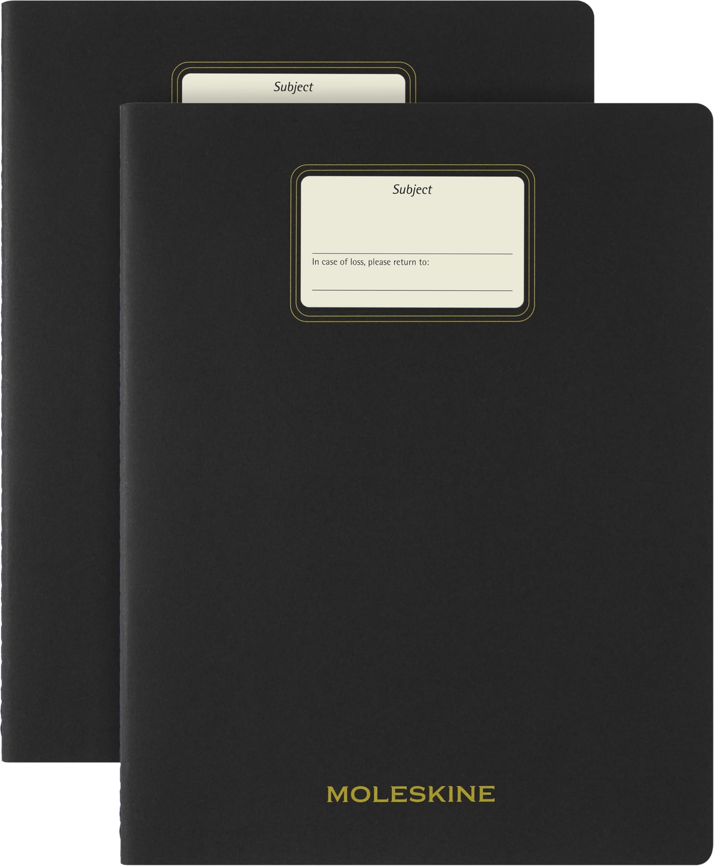 Moleskine Student Cahier Journals (Set of 2), Soft Cover, Plain, XXL (8.5" x 11"), Black