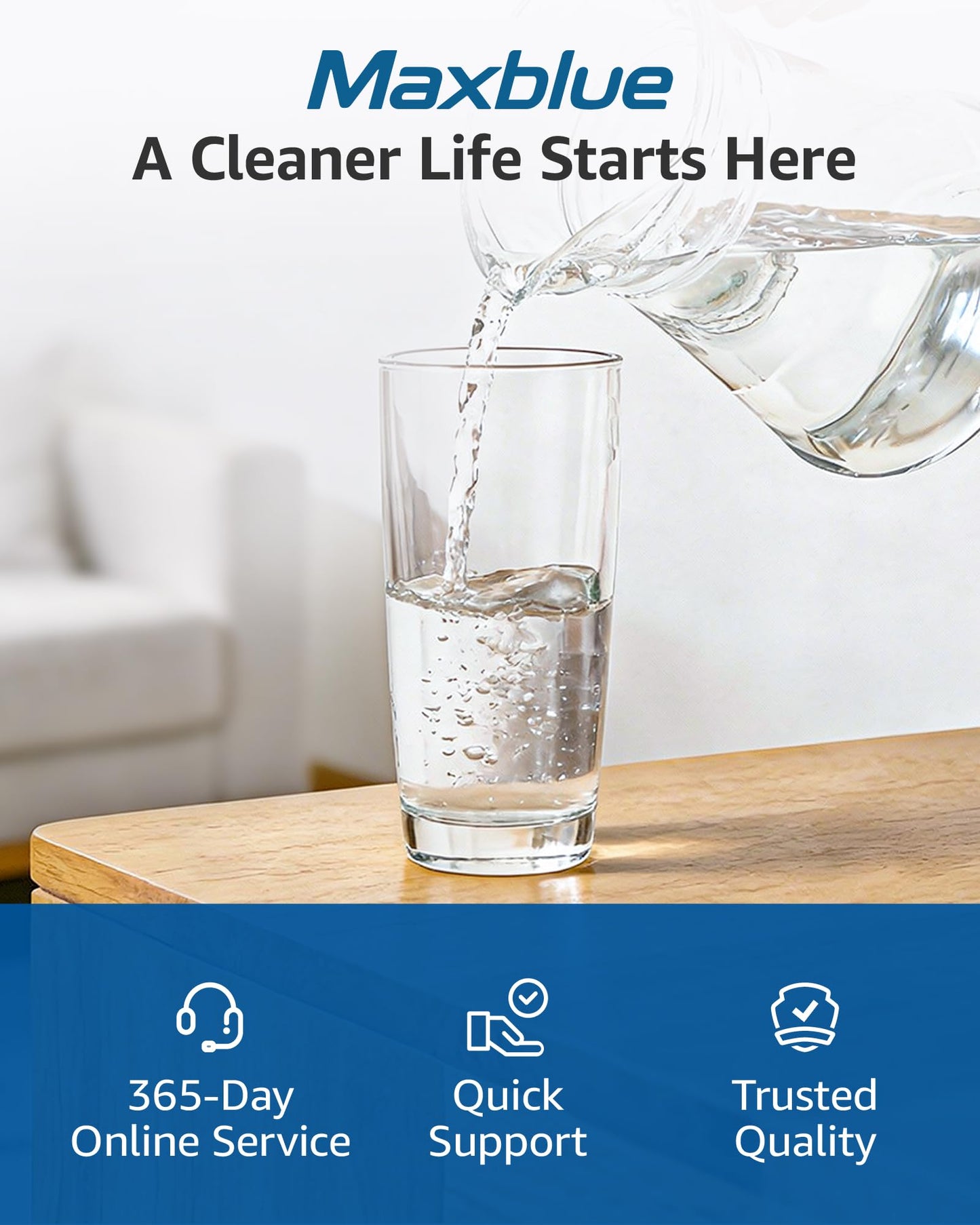 Maxblue MB-F19C (with CHIP) NSF 401 Certified Refrigerator Water Filter, Replacement for GE® RPWFE®, RPWF, WSG-4, WF277, GFE28GMKES, PFE28KBLTS, GFD28GSLSS, PWE23KSKSS, GYE22HMKES, DFE28JSKSS