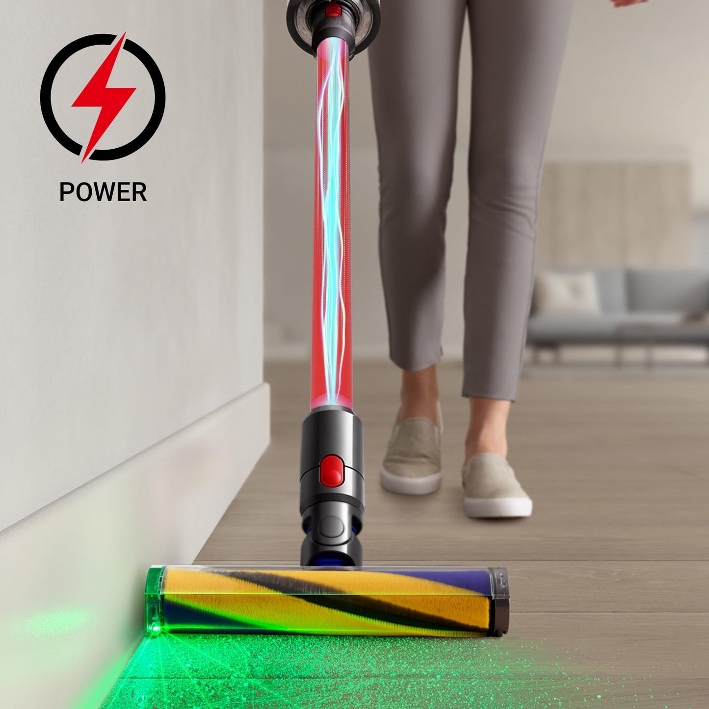 IZSOHHOME Compatible with Dyson Quick Release Extension Wand,Replacement for V7, V8, V10, V11 V15 Cordless Stick Vacuum,Vacuum Tube(Red)