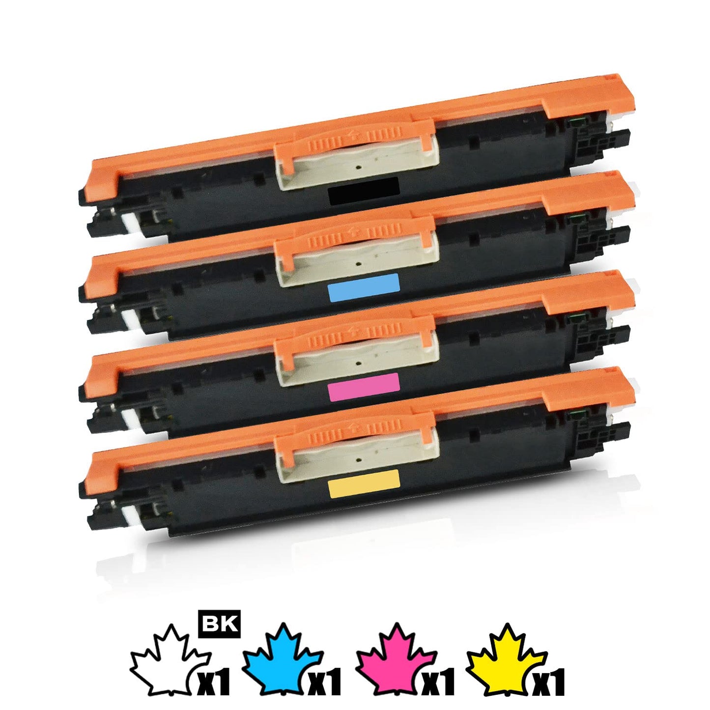1 Set of 4 Inkfirst Compatible Toner Cartridges Replacement for HP CF350A CF351A CF352A CF353A 130A Color LaserJet Pro MFP M177fw M176 Black Cyan Magenta Yellow