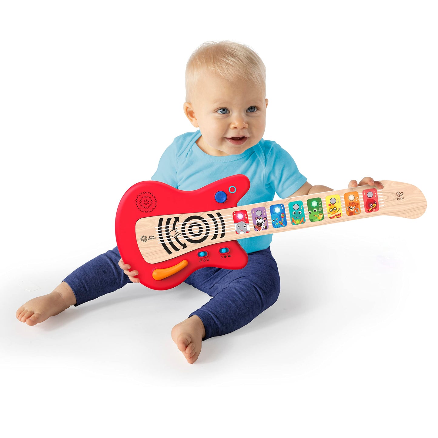 Baby Einstein Together in Tune Guitar Safe Wireless Wooden Musical Toddler Toy, Magic Touch Collection, Age 6 Months+