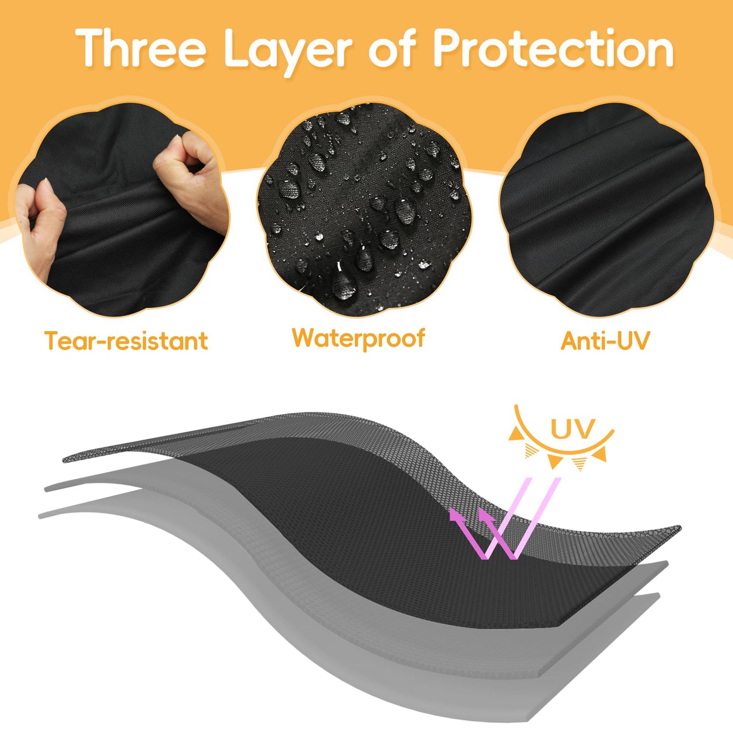 Grill Cover for Napoleon PRO Prestige 500 Series Grill, Heavy Duty Waterproof UV Resistant Cover for Napoleon, Outdoor Barbeque Grill Accessories