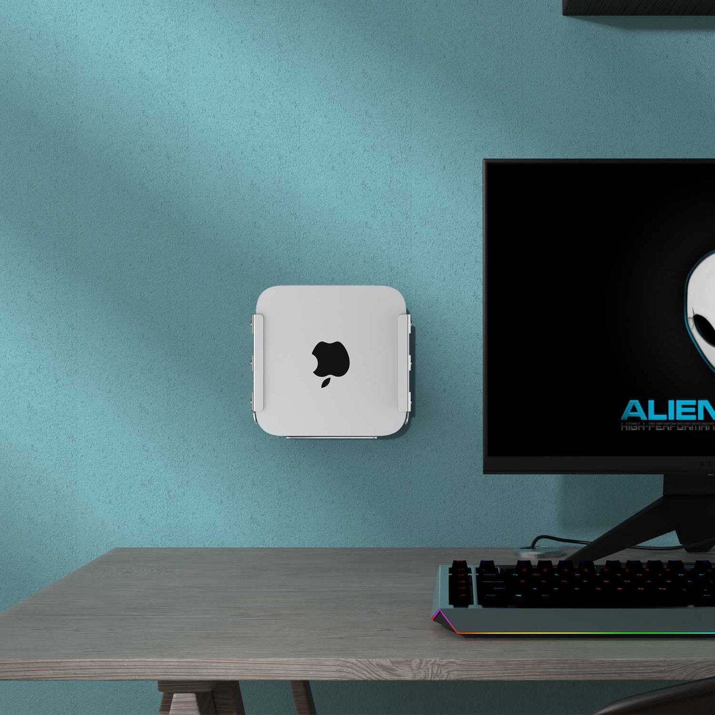 IFCASE Heat Dissipation Design Anti-Scratch Inner Aluminum Under Desk, Wall, Vesa Mount for Mac Studio M4 M3 M2 M1 Max/Ultra (Silver)