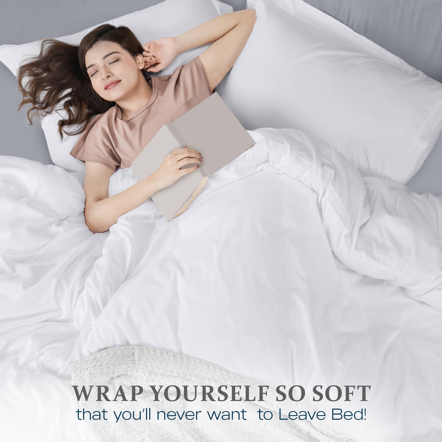 Utopia Bedding Duvet Cover Queen Size Set with Pillow Shams - Comforter Cover with Zipper Closure, 90X90 Inches & Pillow Shams 20X26 Inches (White) Comforter Not Included