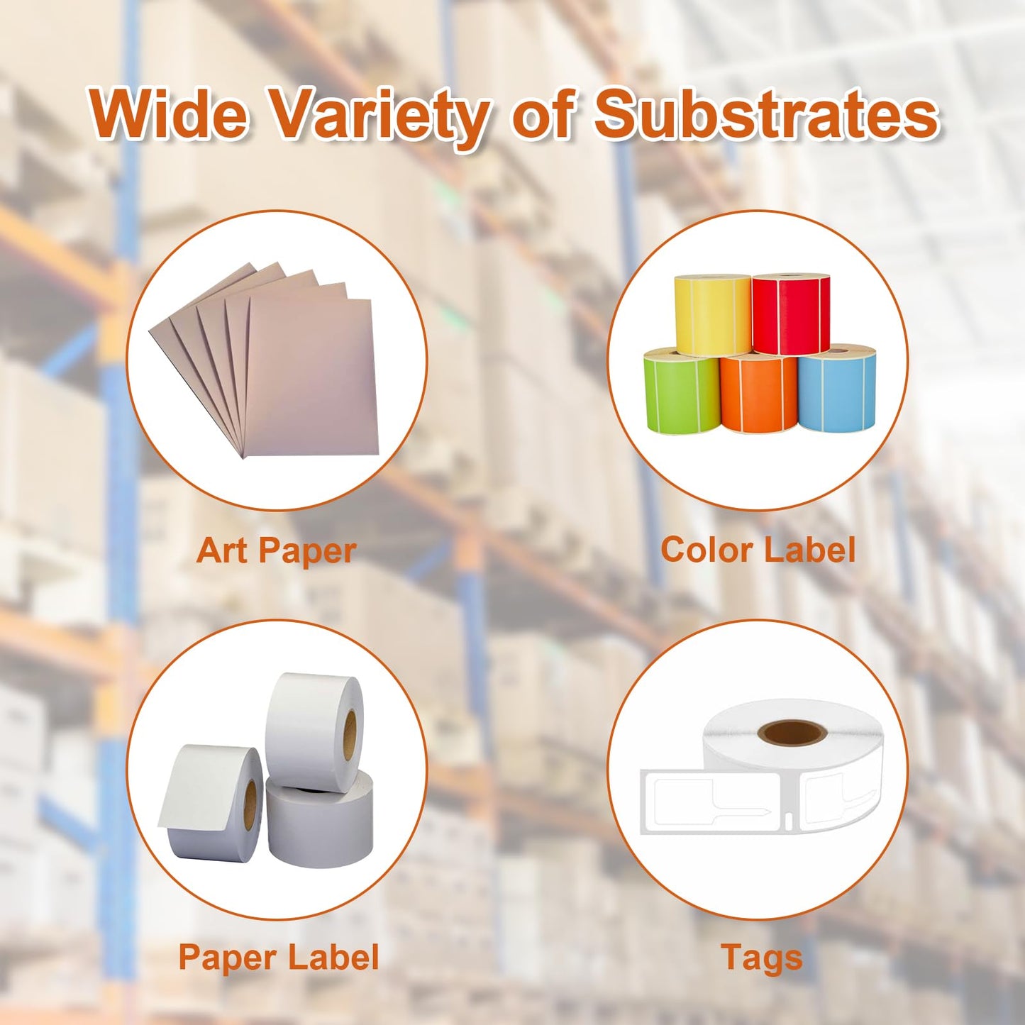 10 Rolls Desktop Thermal Transfer Ribbons -Enhanced Wax, 4.33" x 244'(110mm x 74m), 0.5”Core, for Zebra Desktop Printer
