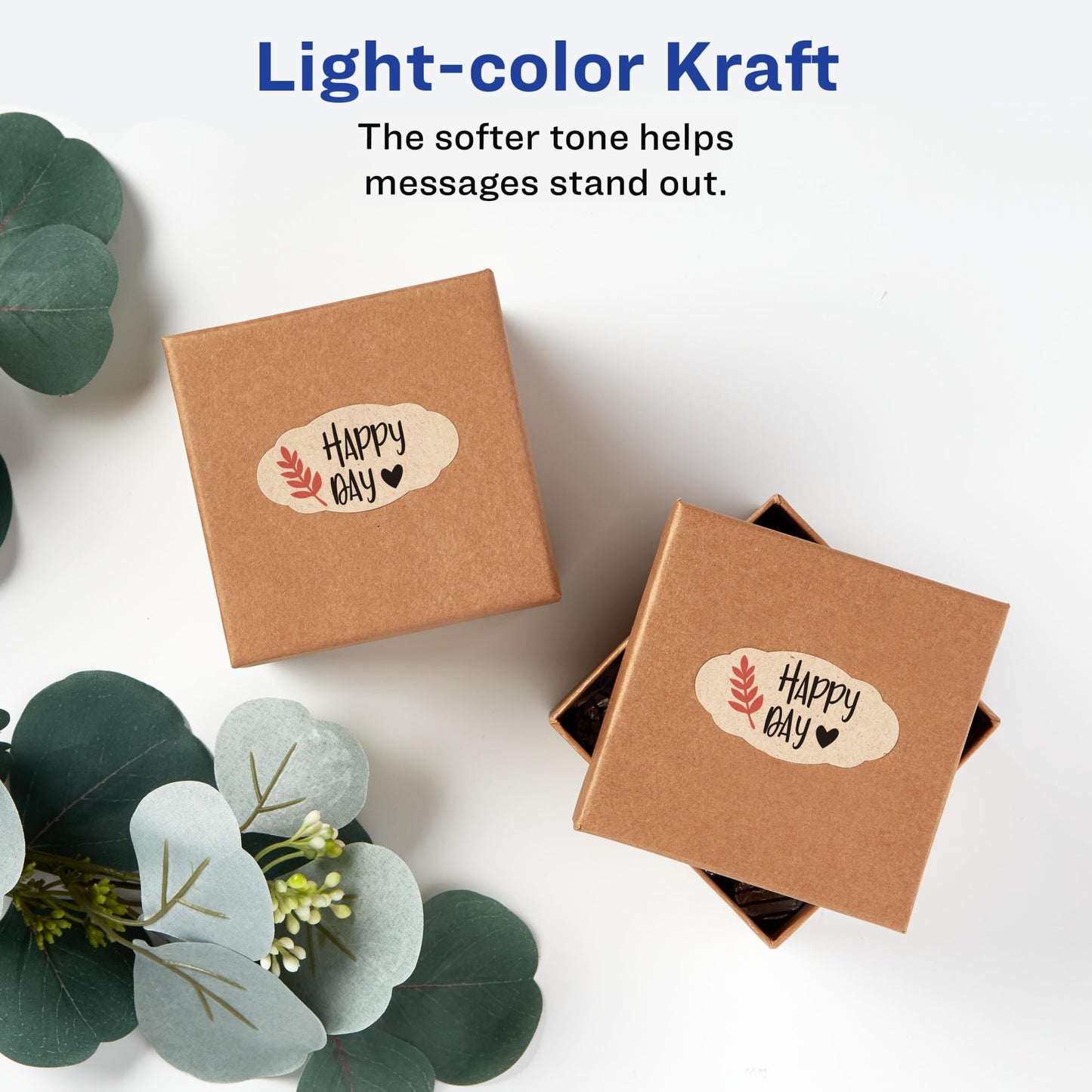 Avery Scallop Oval Labels for Laser & Inkjet Printers, 2-1/4" x 1-1/8", 525 Kraft Brown Labels (22855)