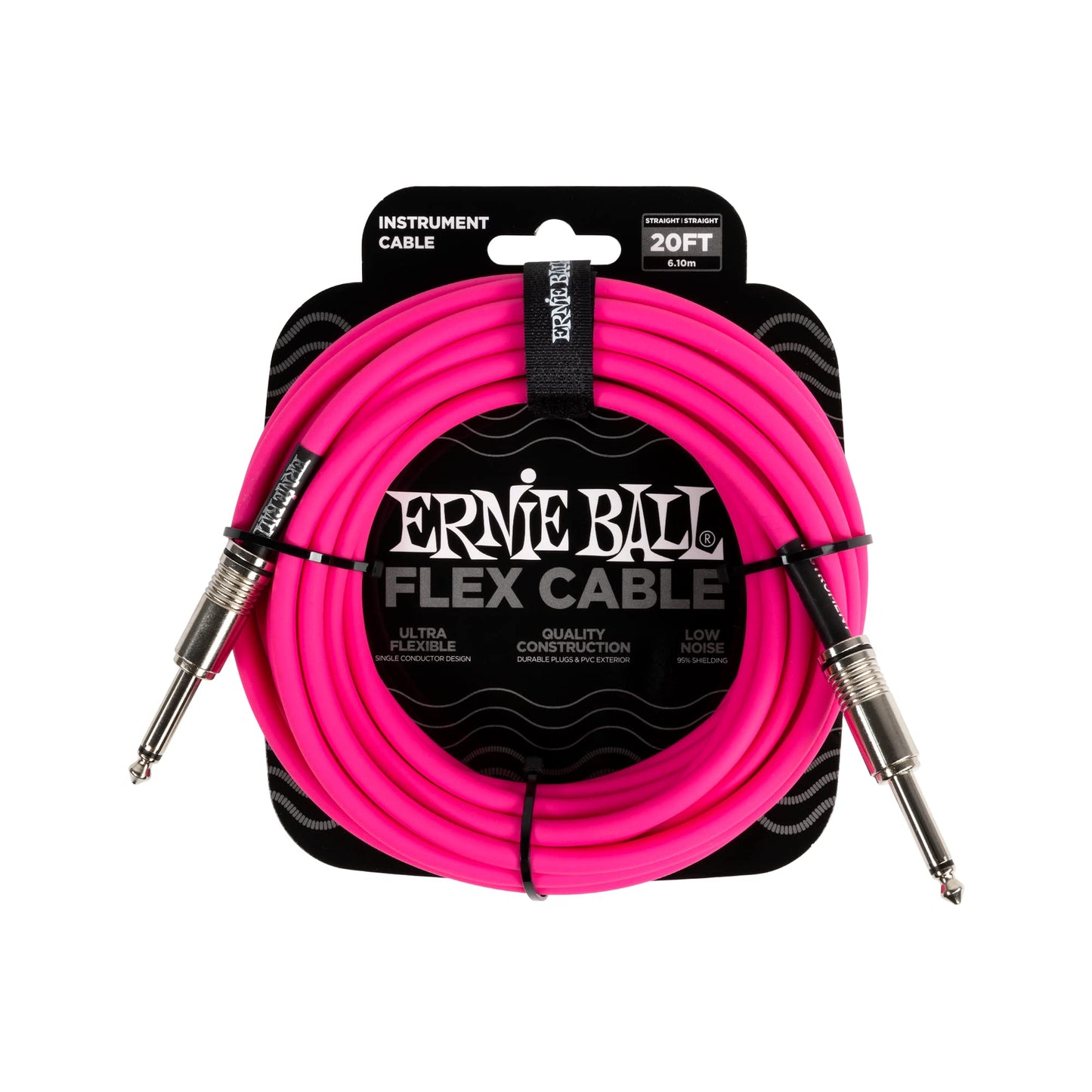 Ernie Ball Instrument Cable, Pink, 20ft (P06418)
