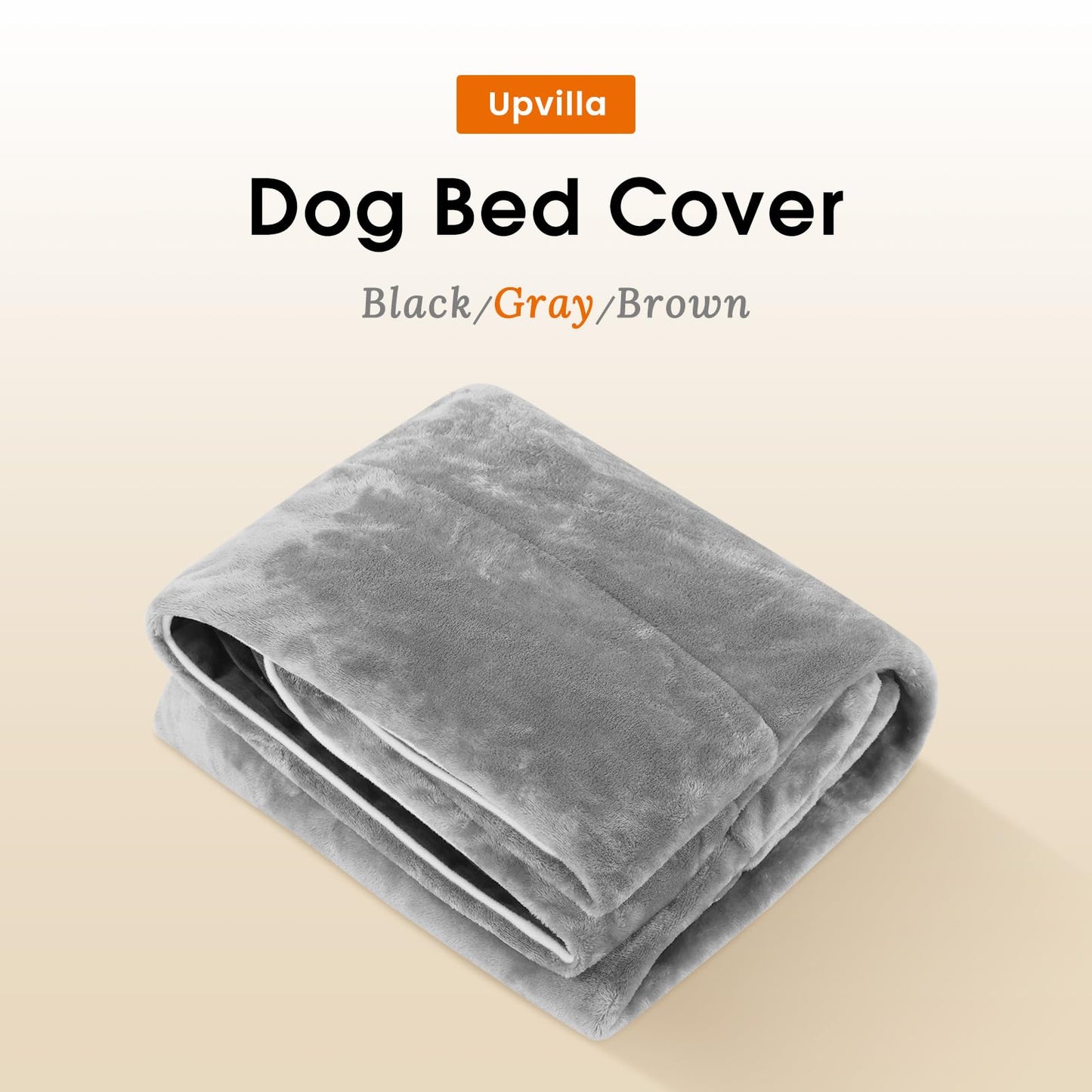 Upvilla Replacement Dog Bed Cover (Gray, 91L x 61W x 18H cm)