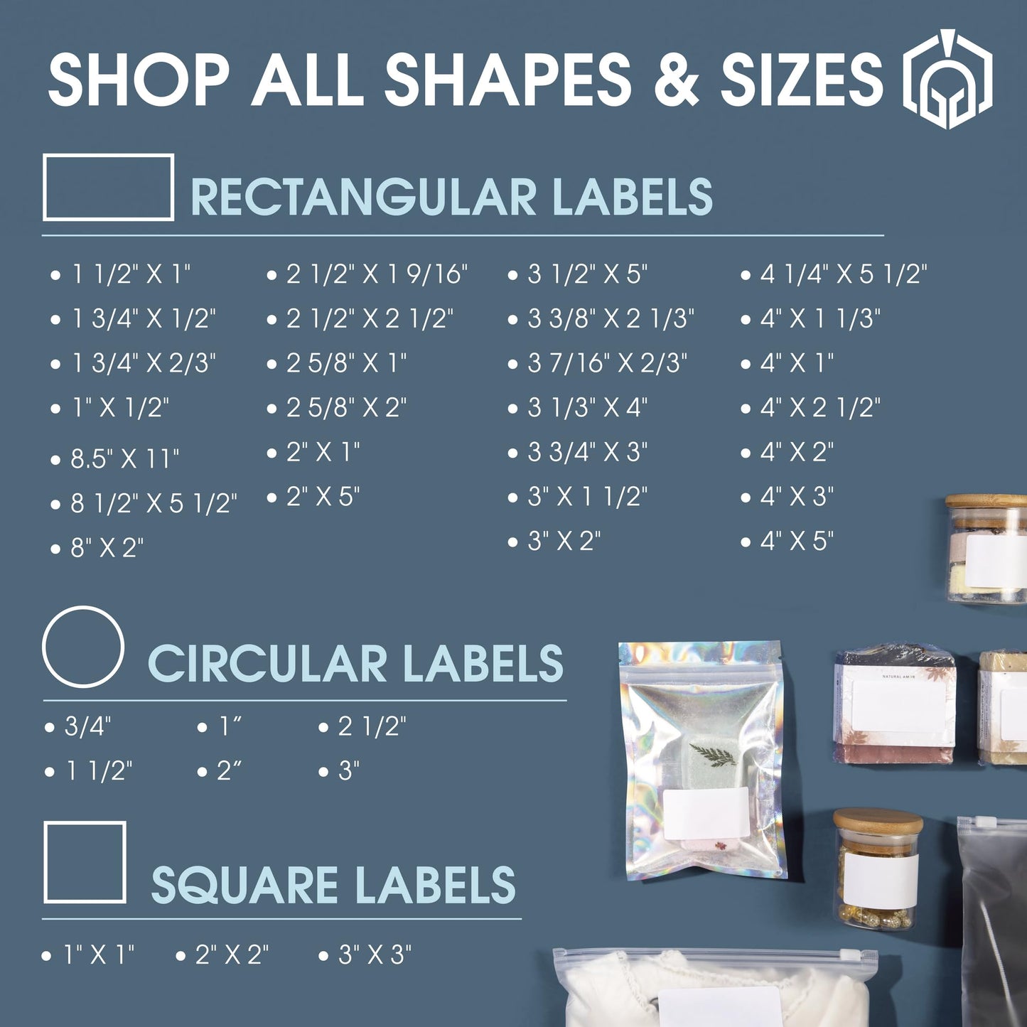 2" Circle Printable Labels Compatible with Inkjet and Laser Printers - 250 Sheets, 5000 Matte White Round Stickers for Product Labeling, Packaging, Organization - Spartan Industrial Template C004