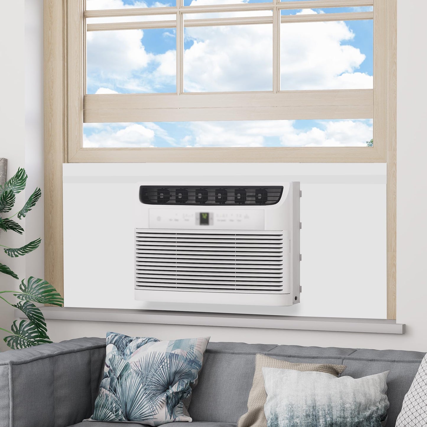 Chiligent Window AC Insulated Foam Panels with Aluminum Foil, Good Sealing Window AC Side Panels with Top Seal Strip, Waterproof Surround Insulation Side Panels, Reflect Light & Heat, Lower Noise