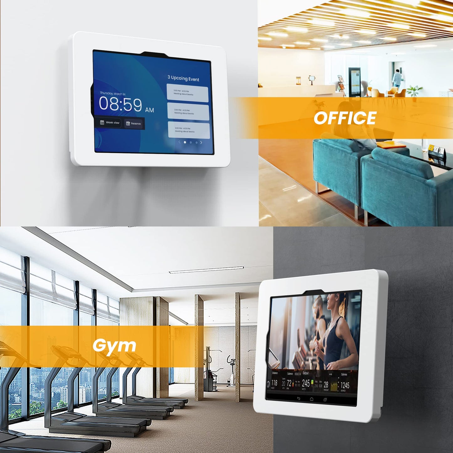 Beelta Tablet Wall Mount Compatible with 10.9" iPad 10th, Pro 11" 1 2 3 4, Air 4 5, Air 11", iPad 11"(A16) - BSW101WA