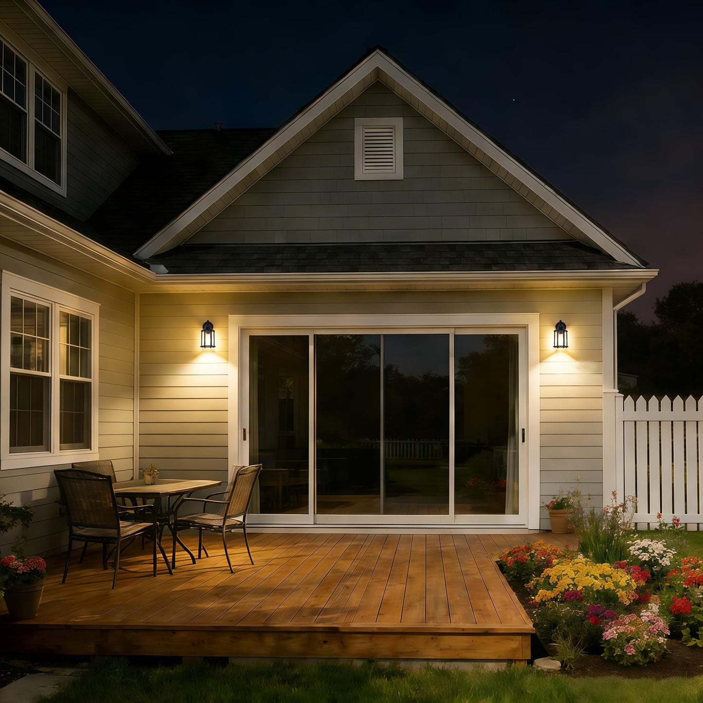 Dusk to Dawn Outdoor Wall Lights 2-Pack, Black Exterior Wall Sconces with Clear Glass, Waterproof Anti-Rust Porch Lights Outdoor, E26 Base Wall Lanterns for Front Door, Garage, Entryway