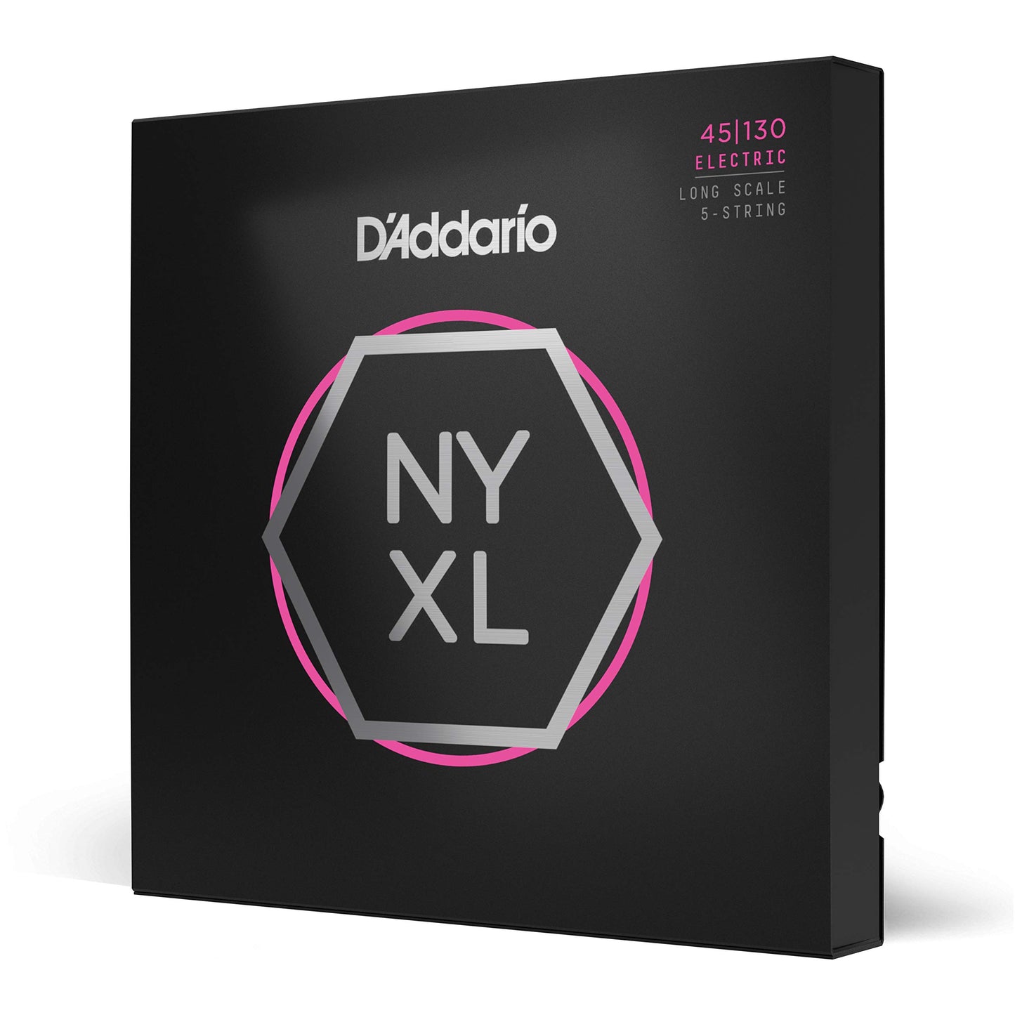 D'Addario NYXL45130 Nickel Wound Bass Guitar Strings, 5-String Regular Light, 45-130, Long Scale