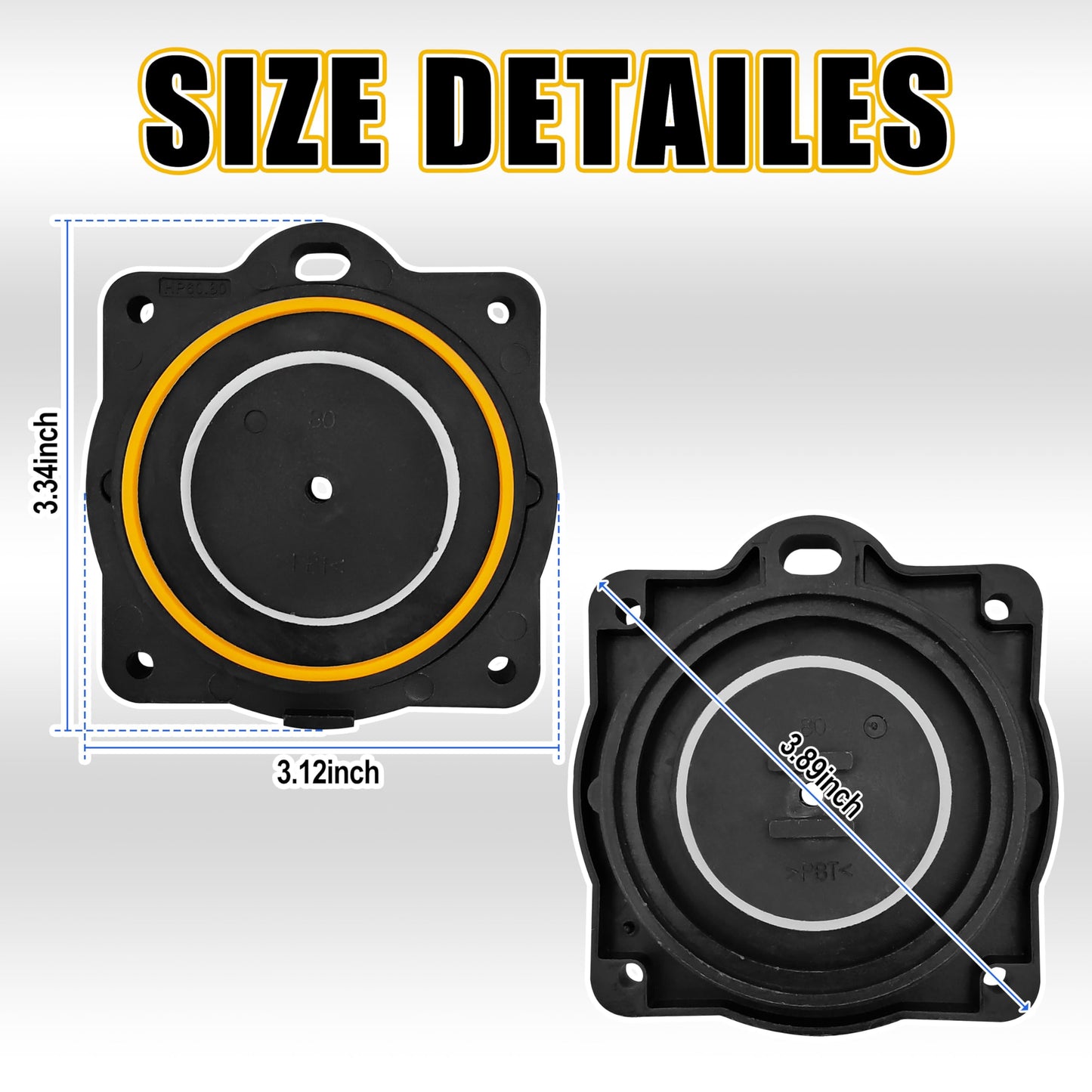 Air Pump Diaphragm Rebuild Kit Replacement for Hiblow Hp-60/Hp-80