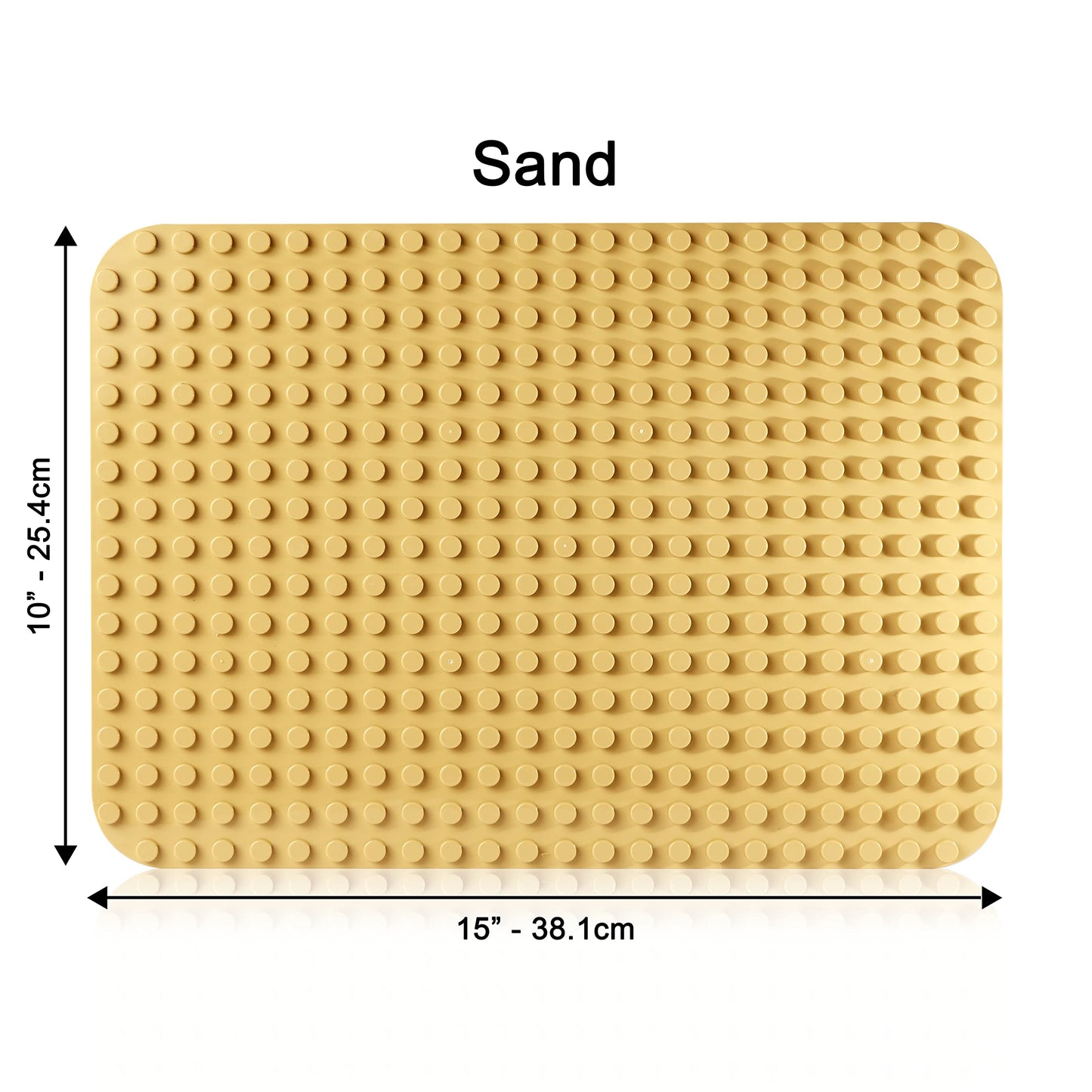 Large Building Block Base Plates Compatible with All Major Brands (4 Pack (Green, Blue, Light Green, Sand))