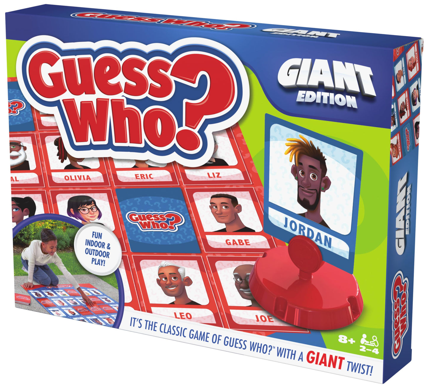 Spin Master Games, Guess Who? Giant Edition, Family Game for Indoor & Outdoor Fun with Big Oversized Board, for Family and Kids, 2-4 Players, Ages 6 & Up