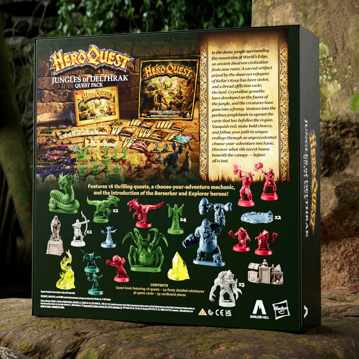 Avalon Hill HeroQuest Jungles of Delthrak Quest Pack | Roleplaying Games | Ages 14+ | 2 to 5 Players | Requires HeroQuest Game System to Play (English)
