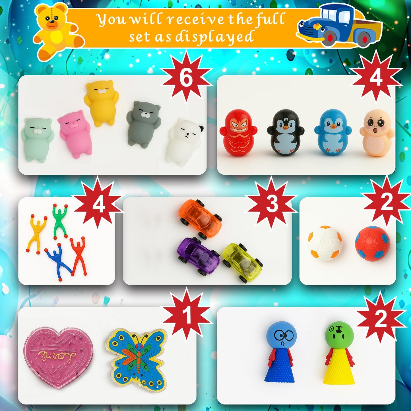 71-Piece Kids Fidget Toy Set-Party Favors,Treasure Box Toys, Classroom Rewards,mini Sensory Toys-Great for Age +3-12