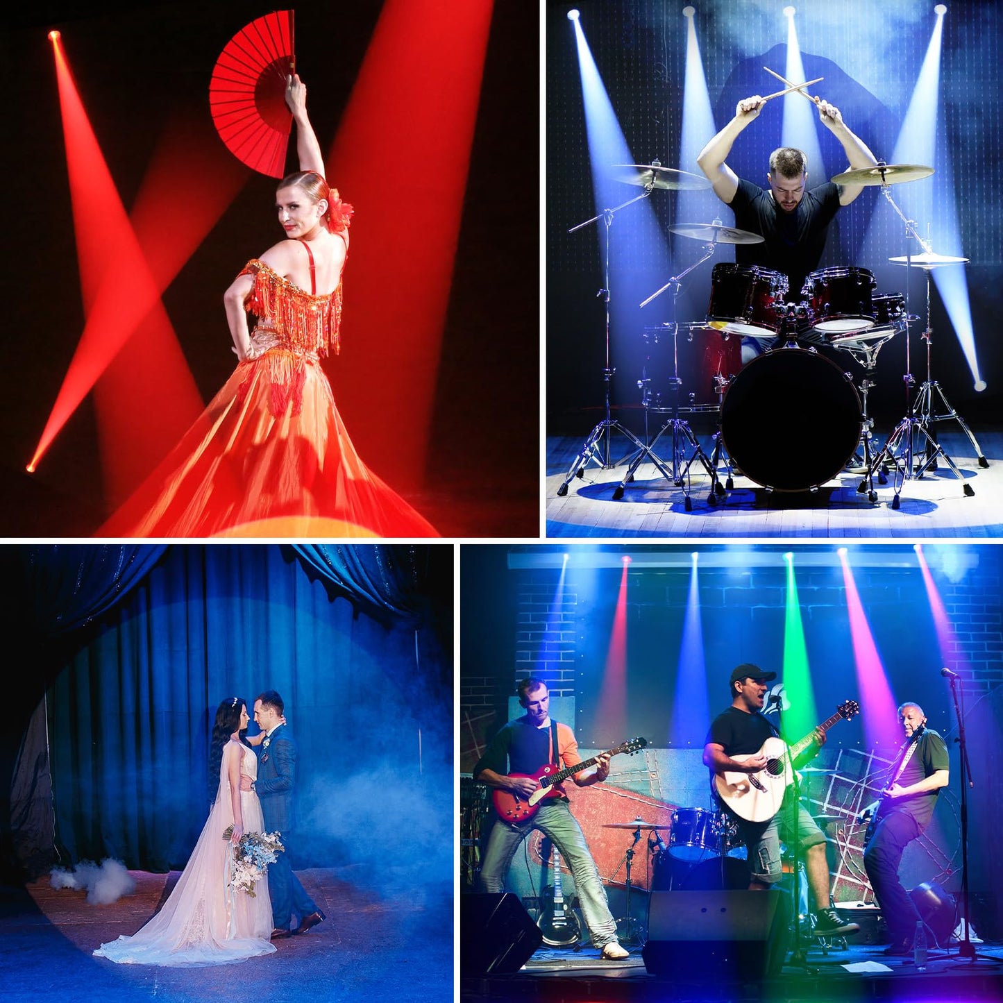 20W Pinspot Light with Remote,RGBWYP+Cyan LED Beam Spot Lights,Ultra Bright Mirror Disco Ball Spotlight Stage Light for DJ Disco Party Bar Club Show Wedding Children's Theater