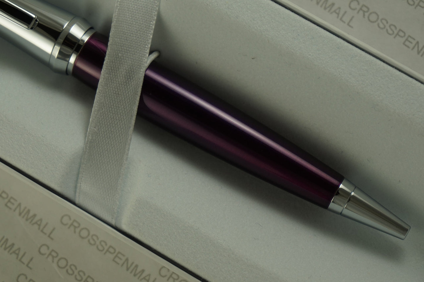 Cross Parasol Curves with Polished Chrome Appointments and Tender Purple Barrel Ballpoint Pen